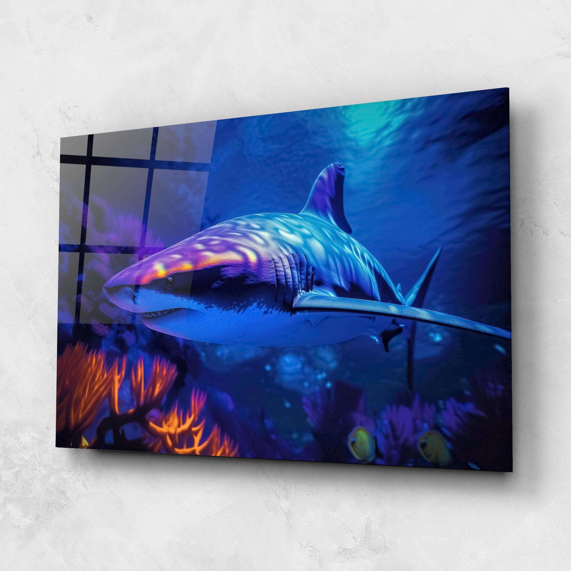 Üvegkép Blue Light Shark mockup 1