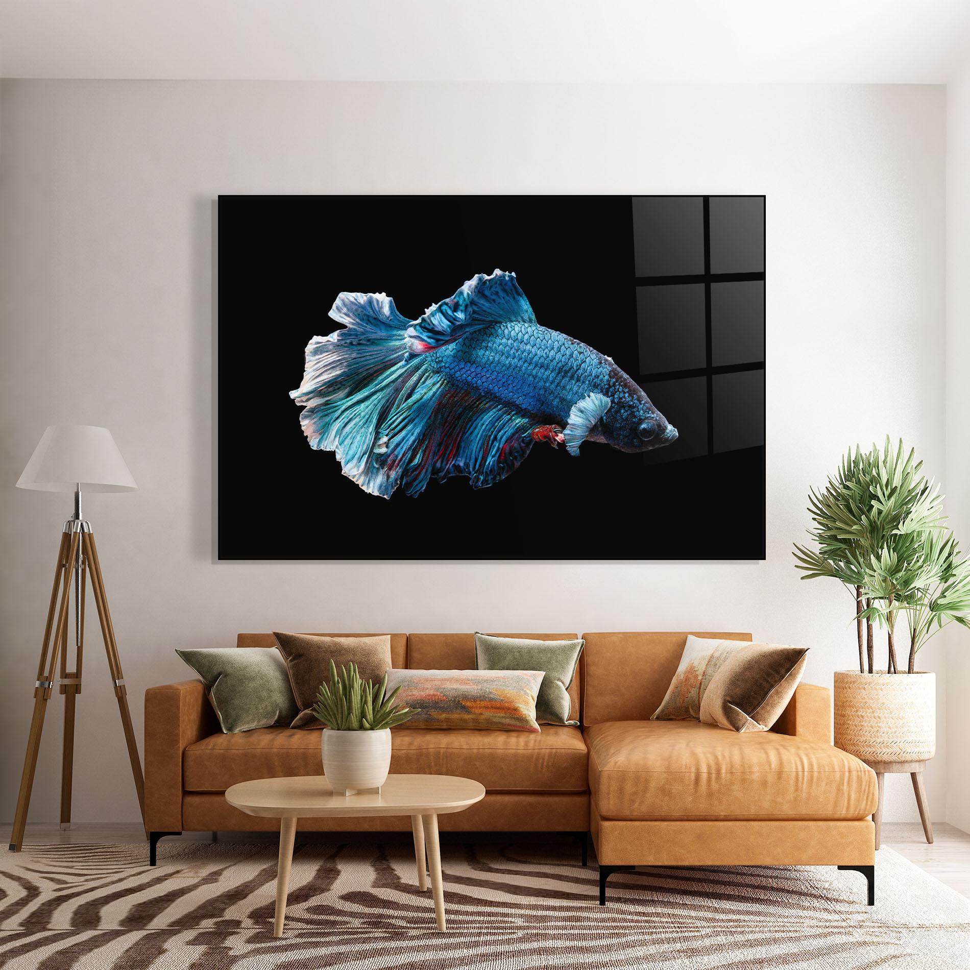 Üvegkép Blue Betta mockup 7