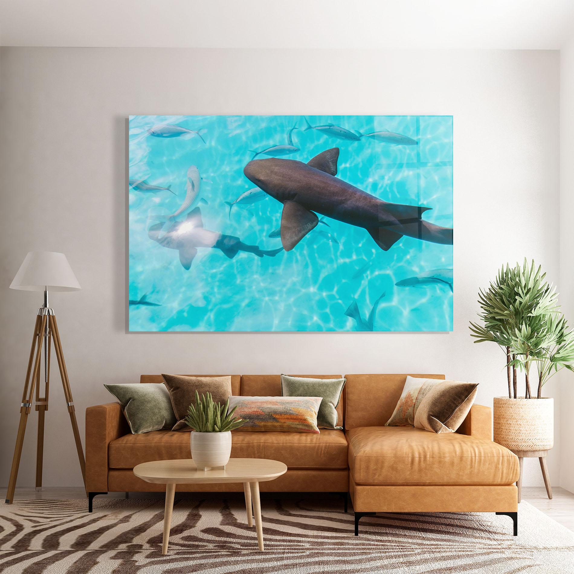 Üvegkép Cute Shark mockup 7