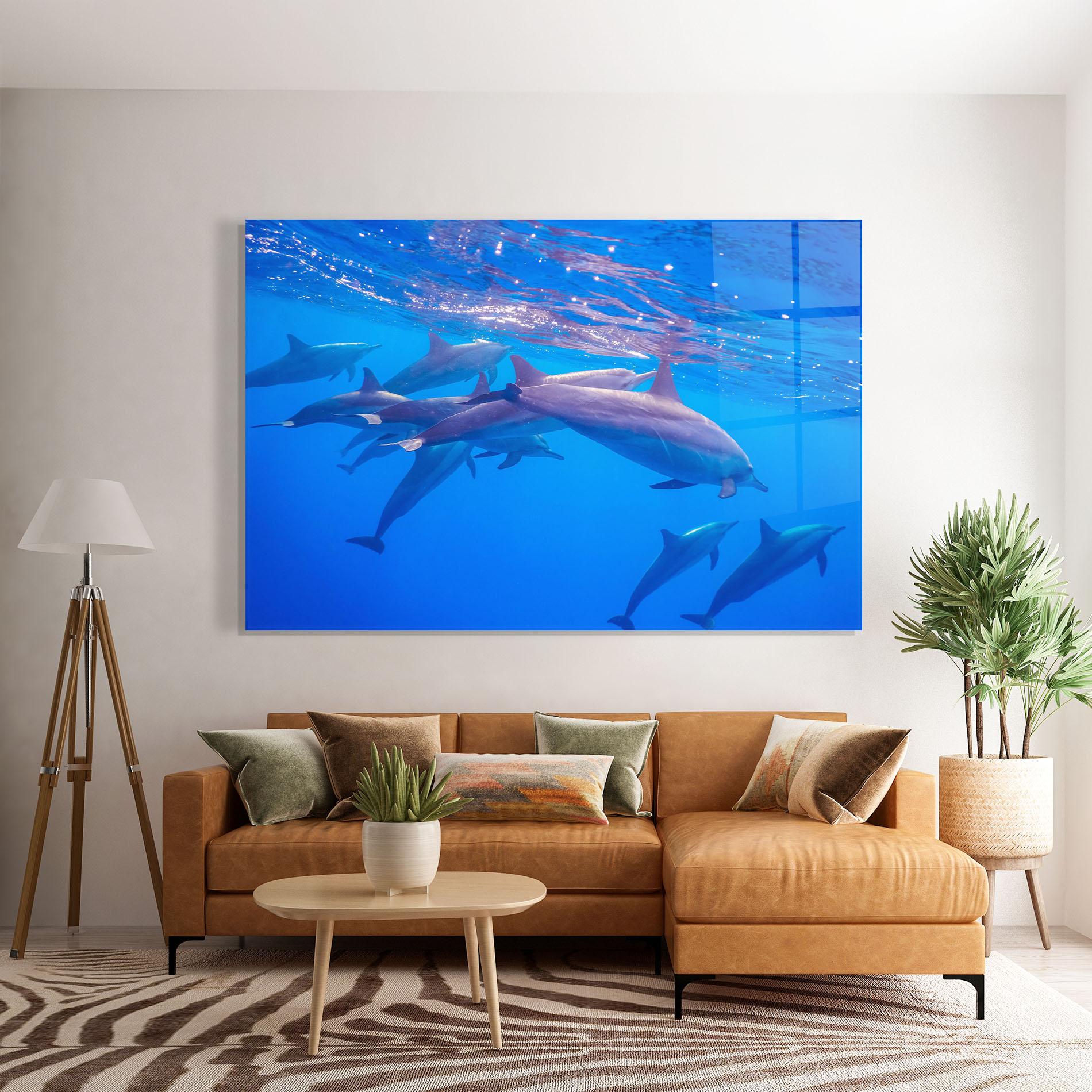 Üvegkép Dolphin Family mockup 7