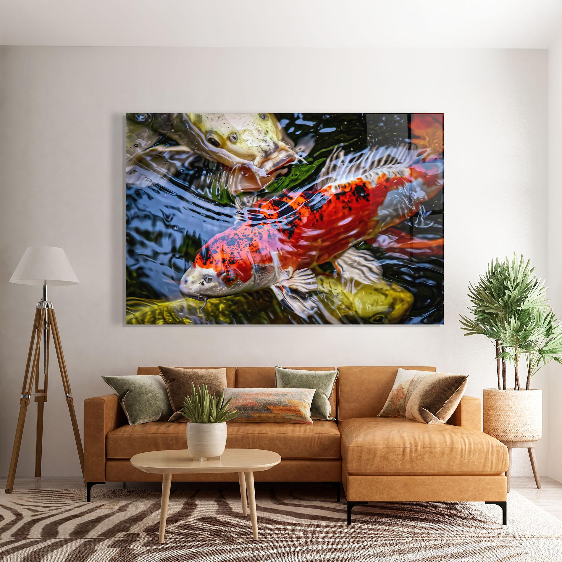 Üvegkép Koi mockup 7