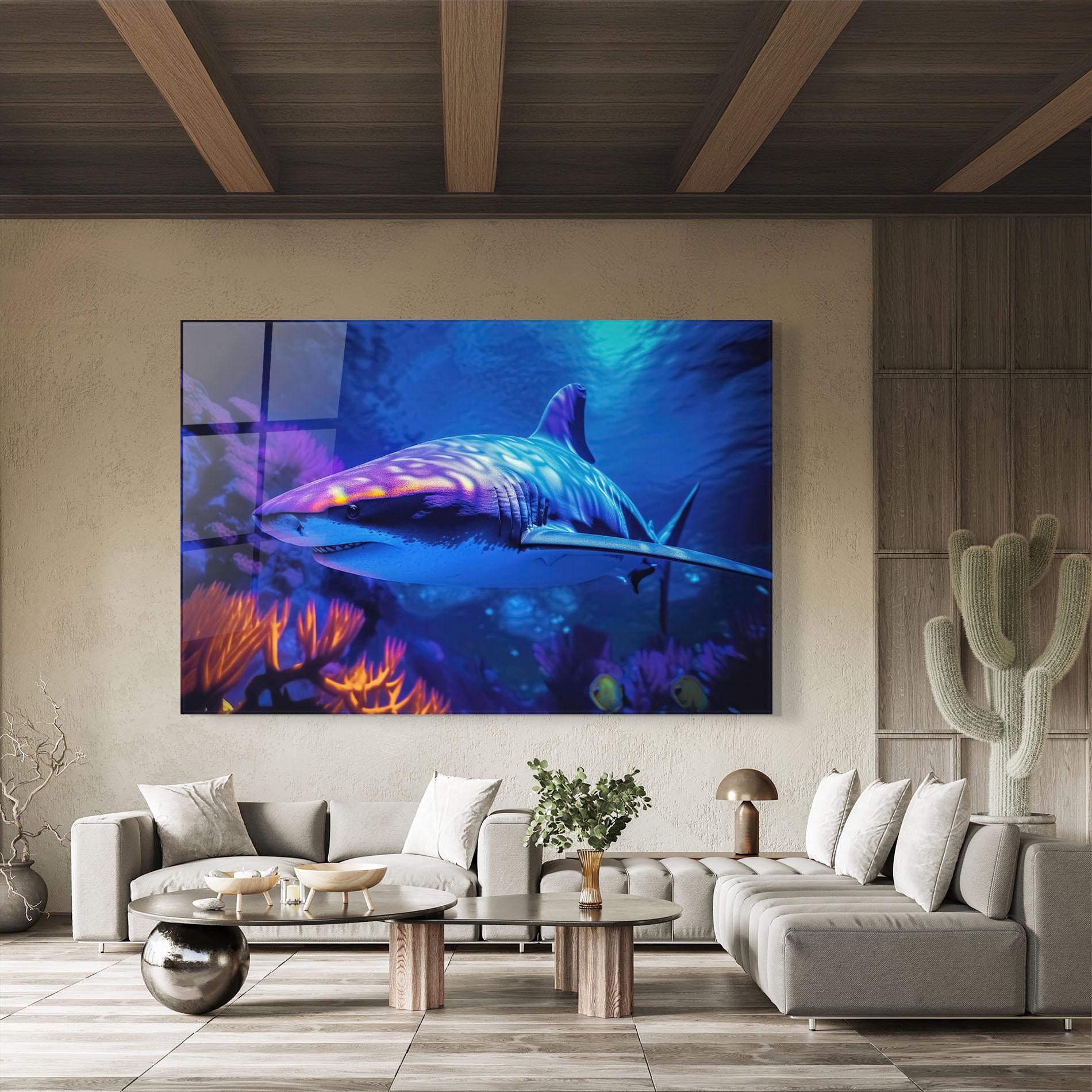 Üvegkép Blue Light Shark mockup 8