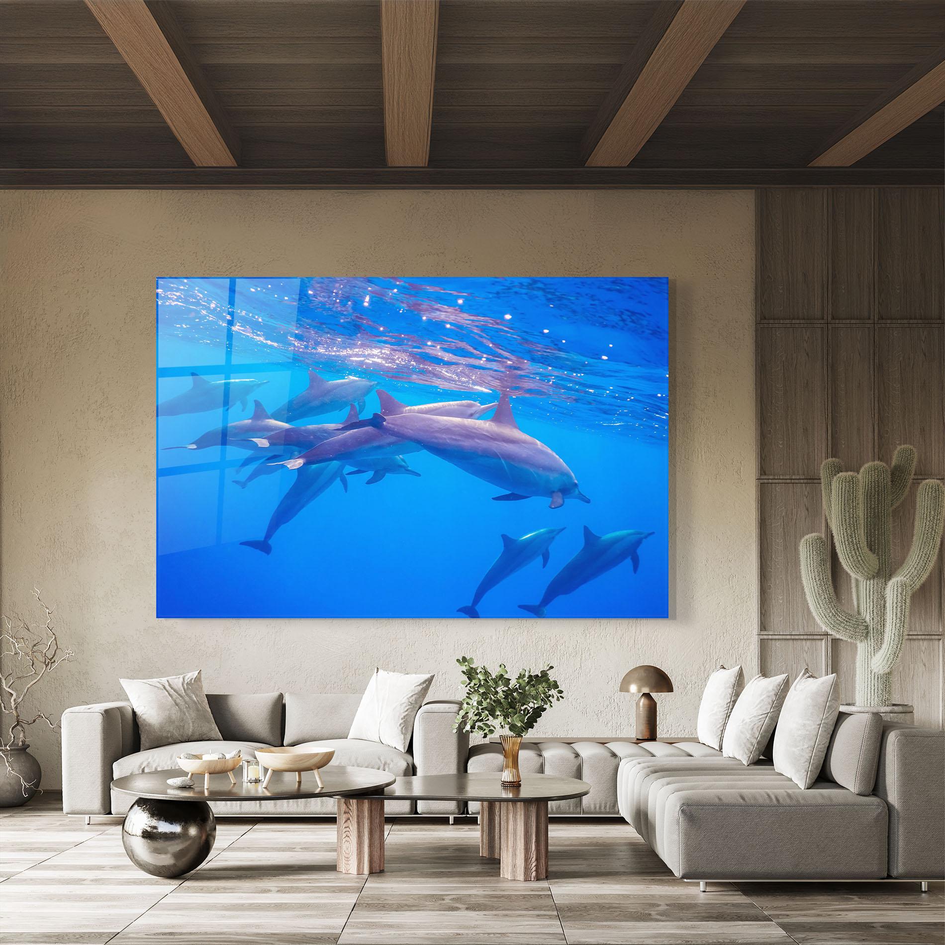 Üvegkép Dolphin Family mockup 8