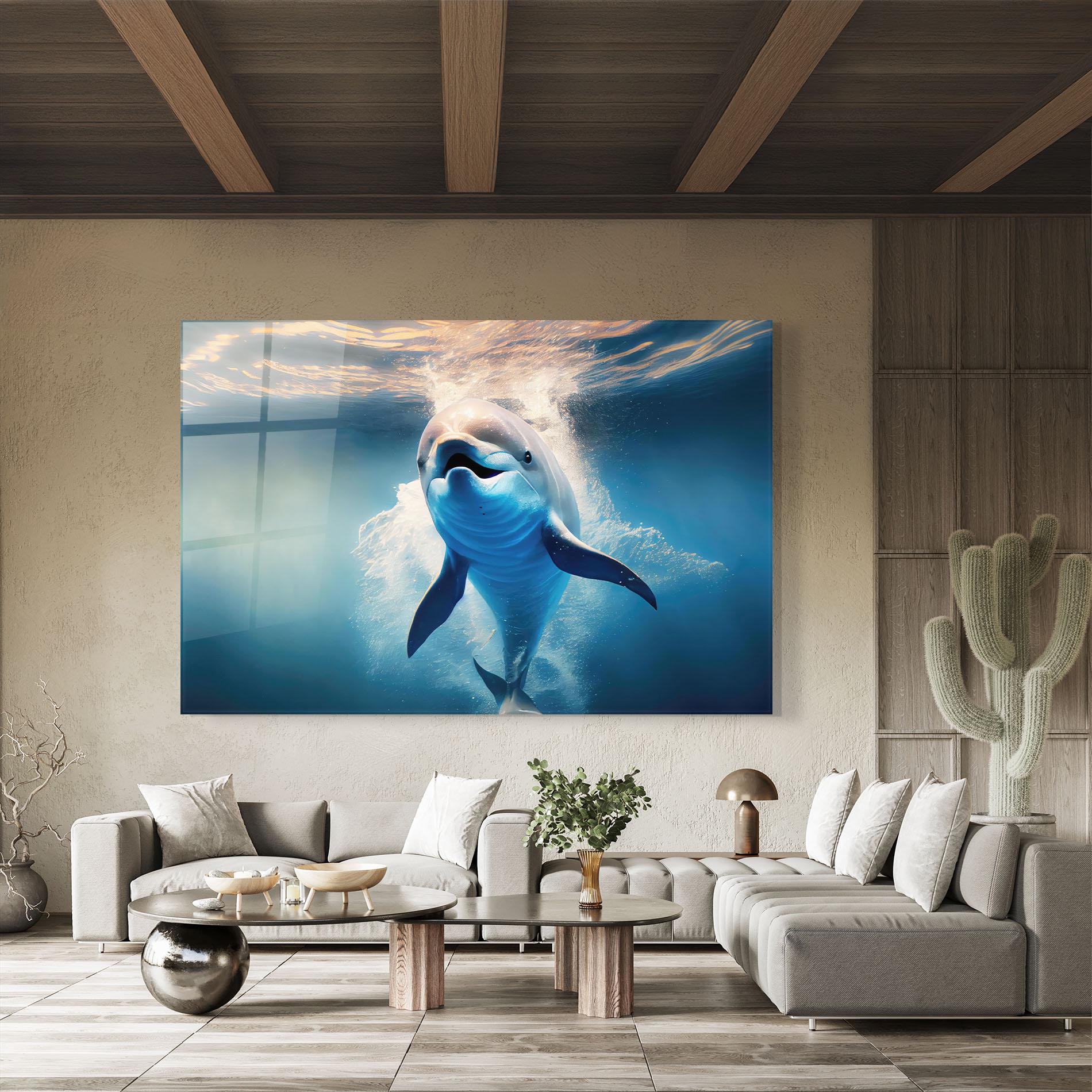 Üvegkép Happy Dolphin mockup 8