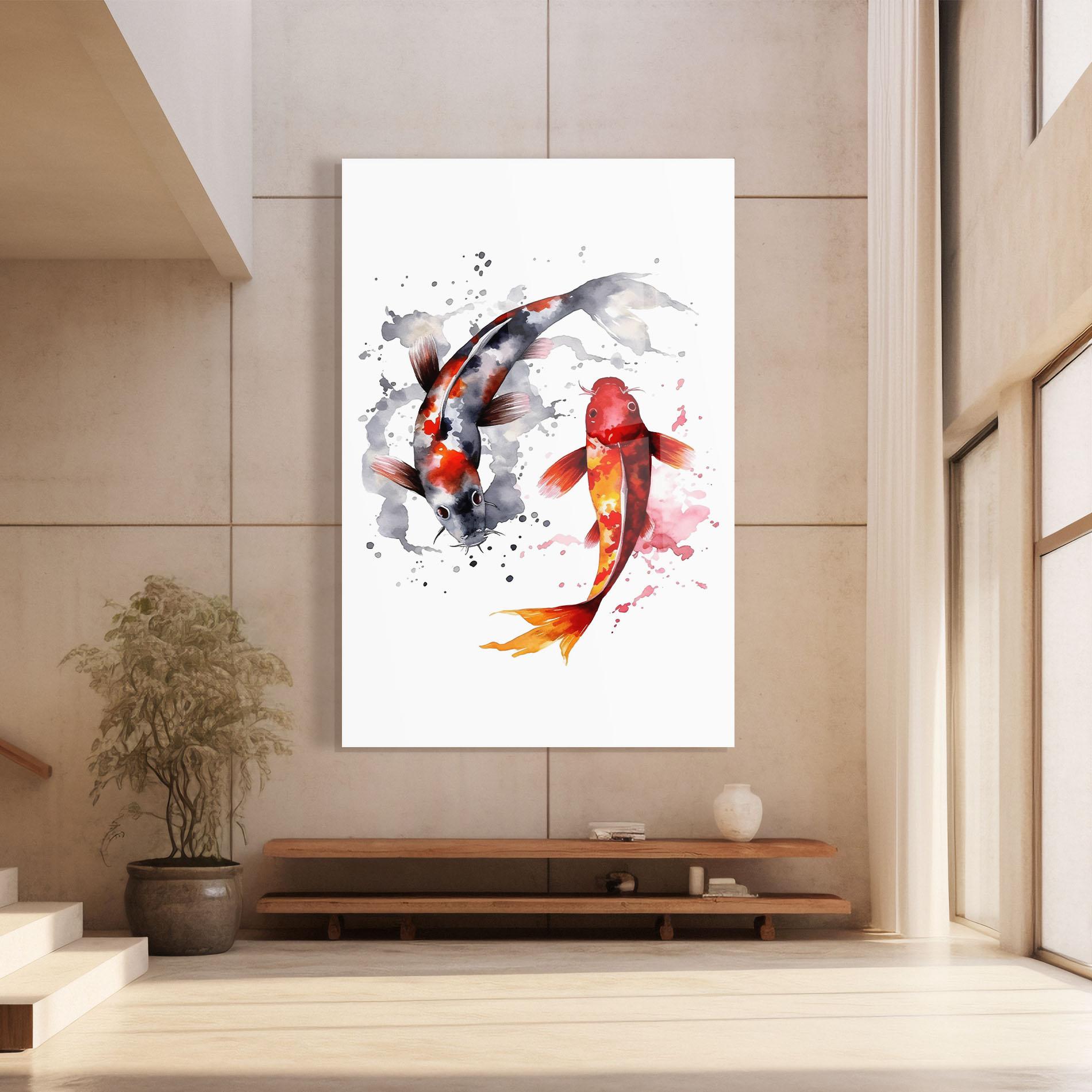 Üvegkép Beautiful Koi mockup 8