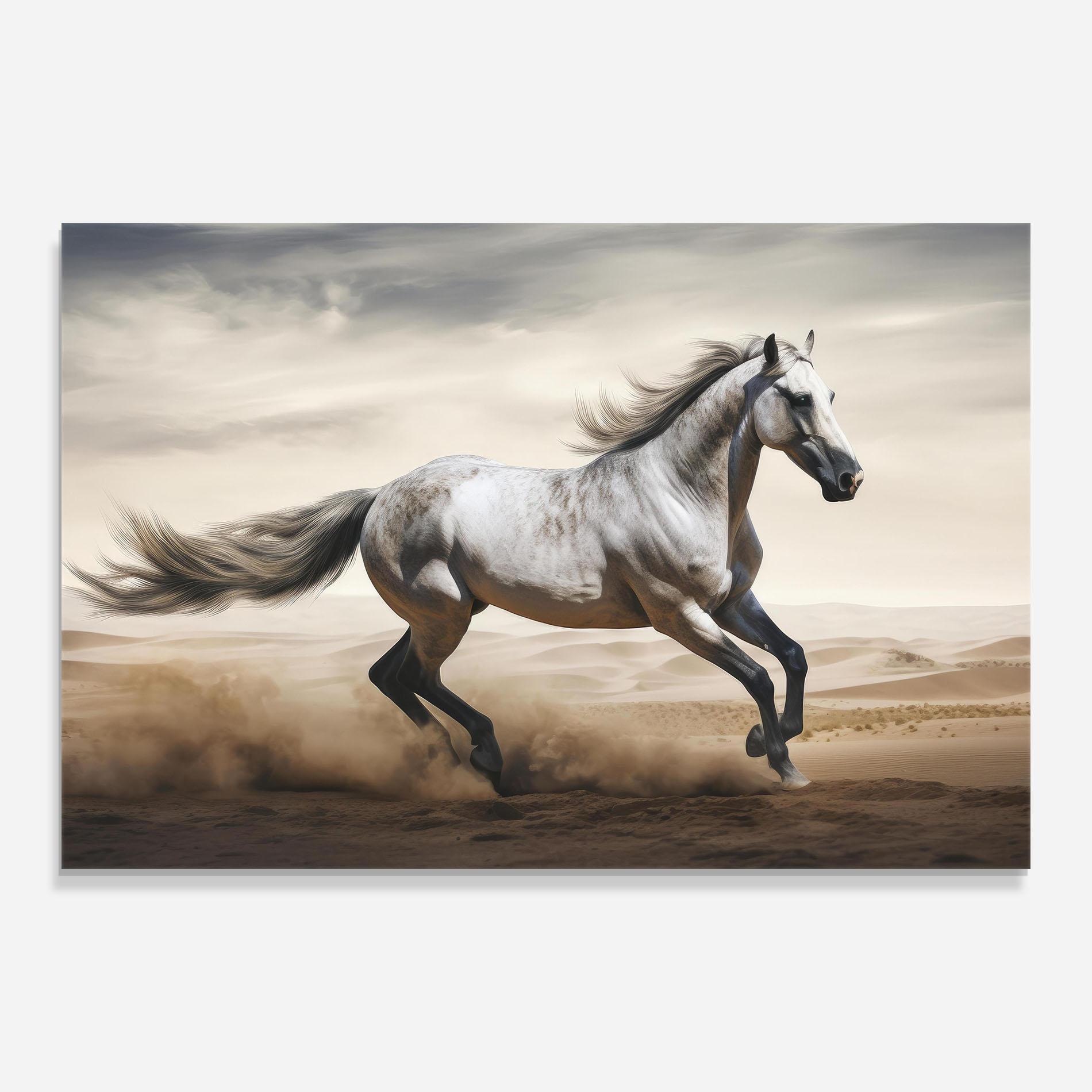 Üvegkép Desert Horse Galloping mockup 0