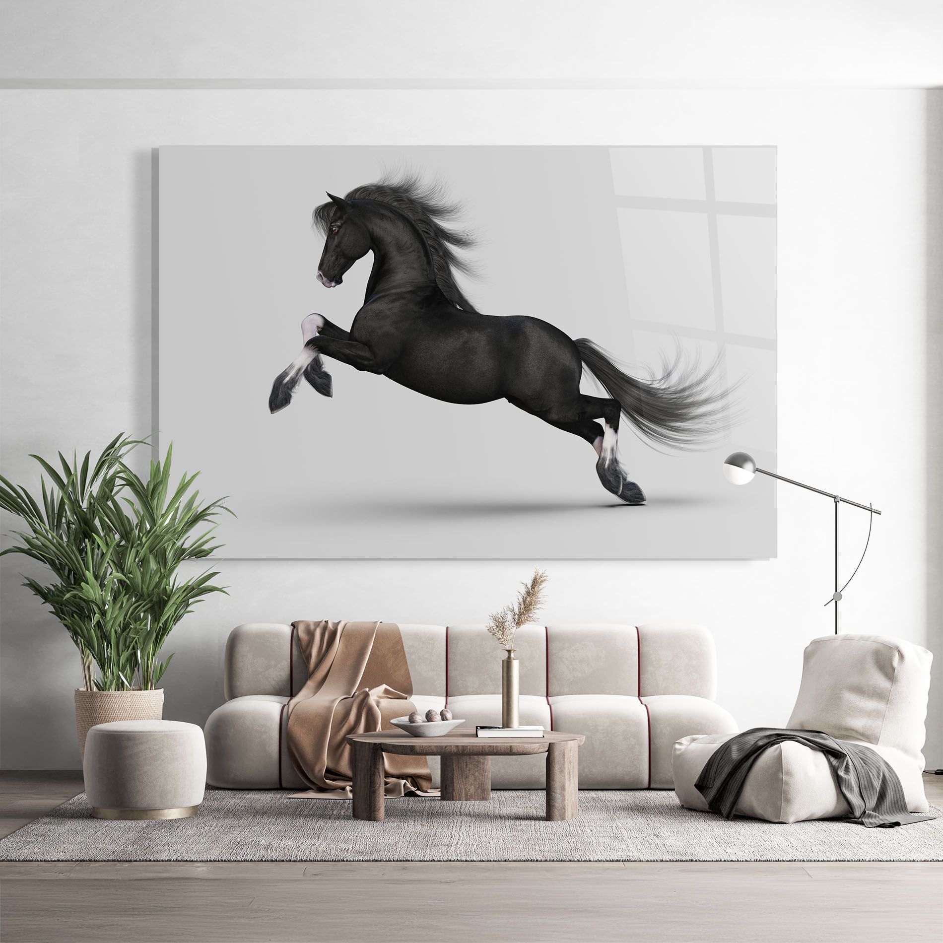 Black Horse Galloping mockup 9