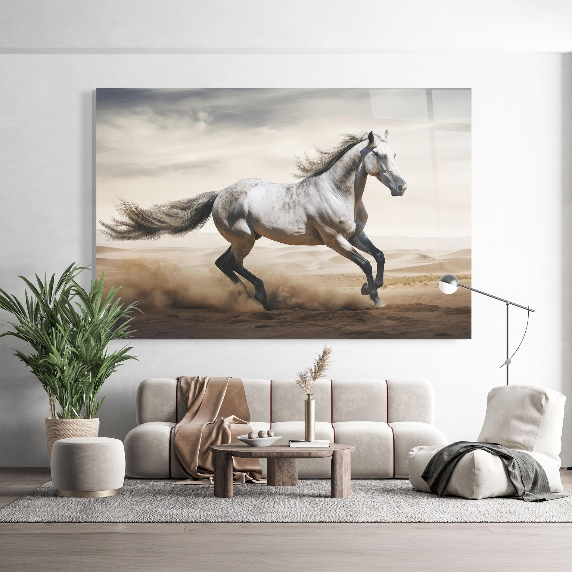 Üvegkép Desert Horse Galloping mockup 9