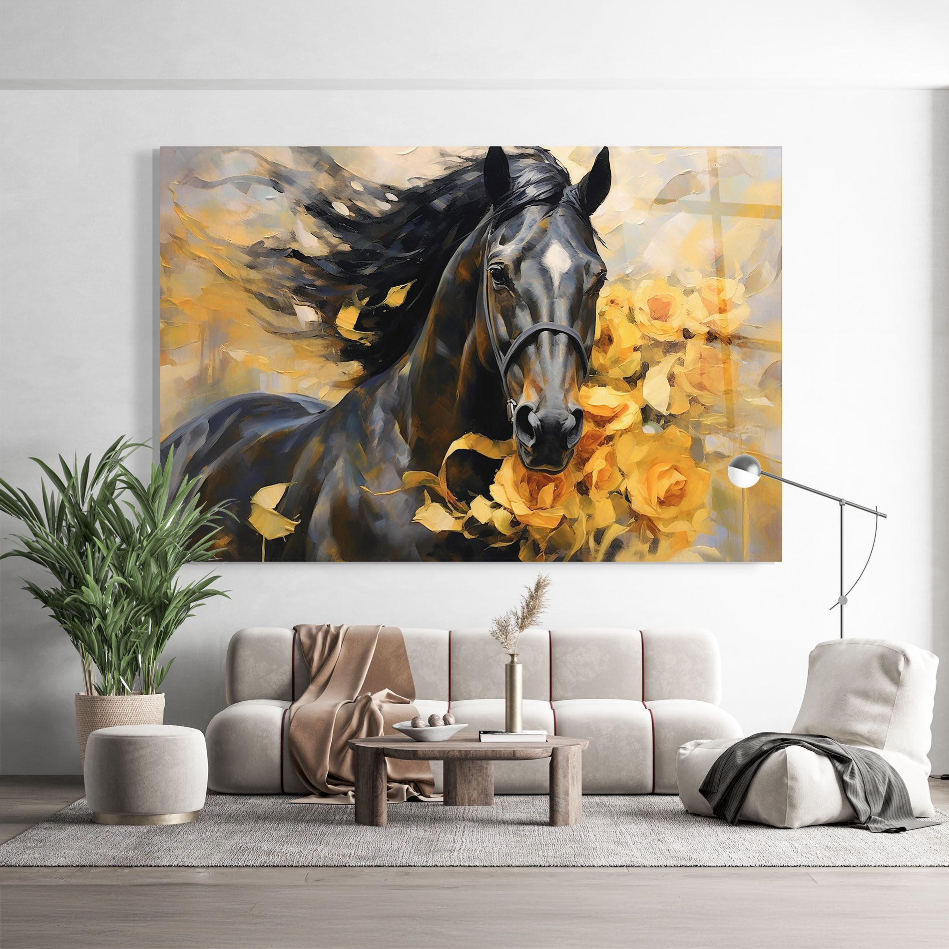 Yellow Roses Horse mockup 9