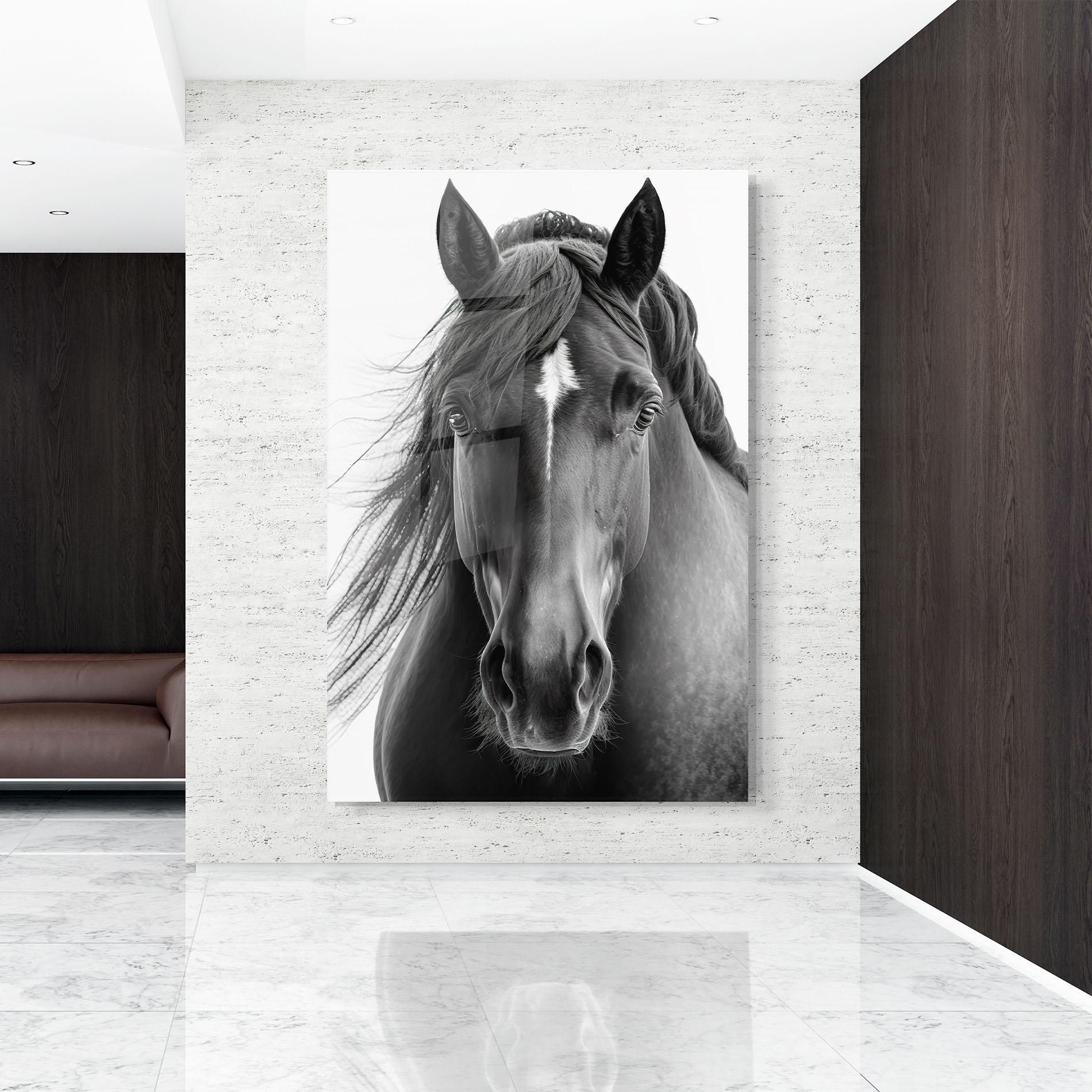 Üvegkép Close Up Horse mockup 9