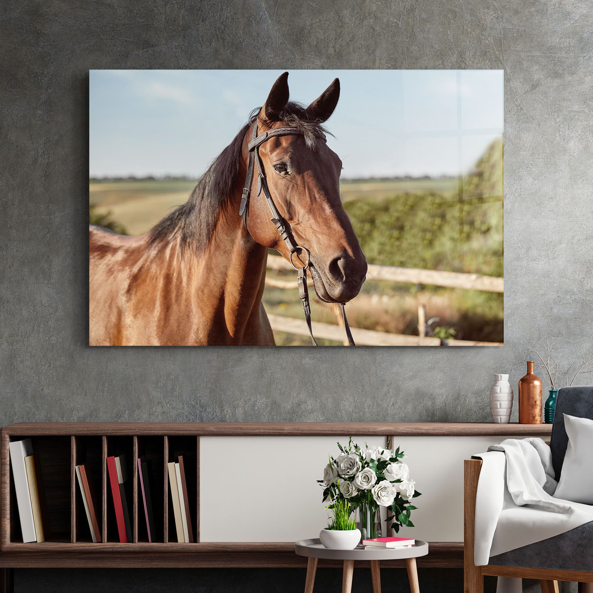 Brown Horse Close Up mockup 2