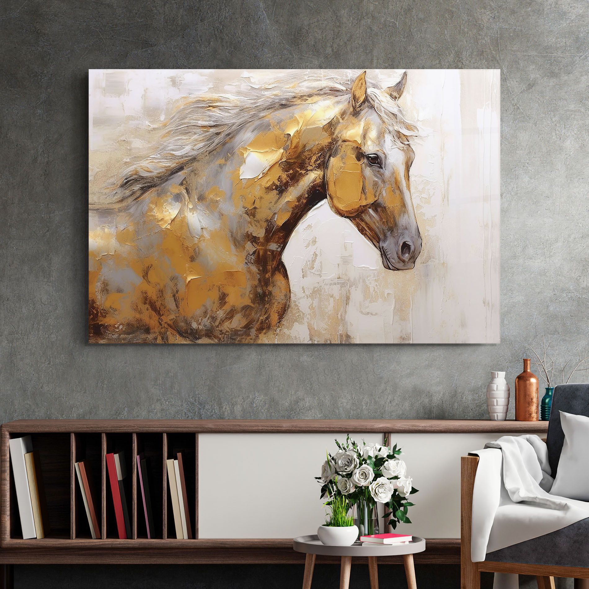 Gold Texture Horse mockup 2