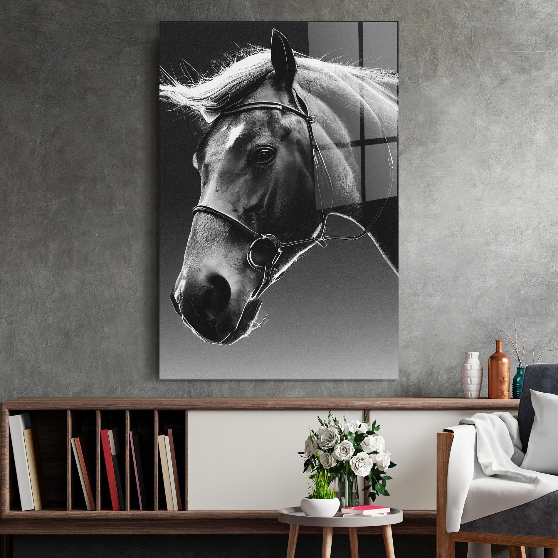 Üvegkép Black Horse Profile mockup 2