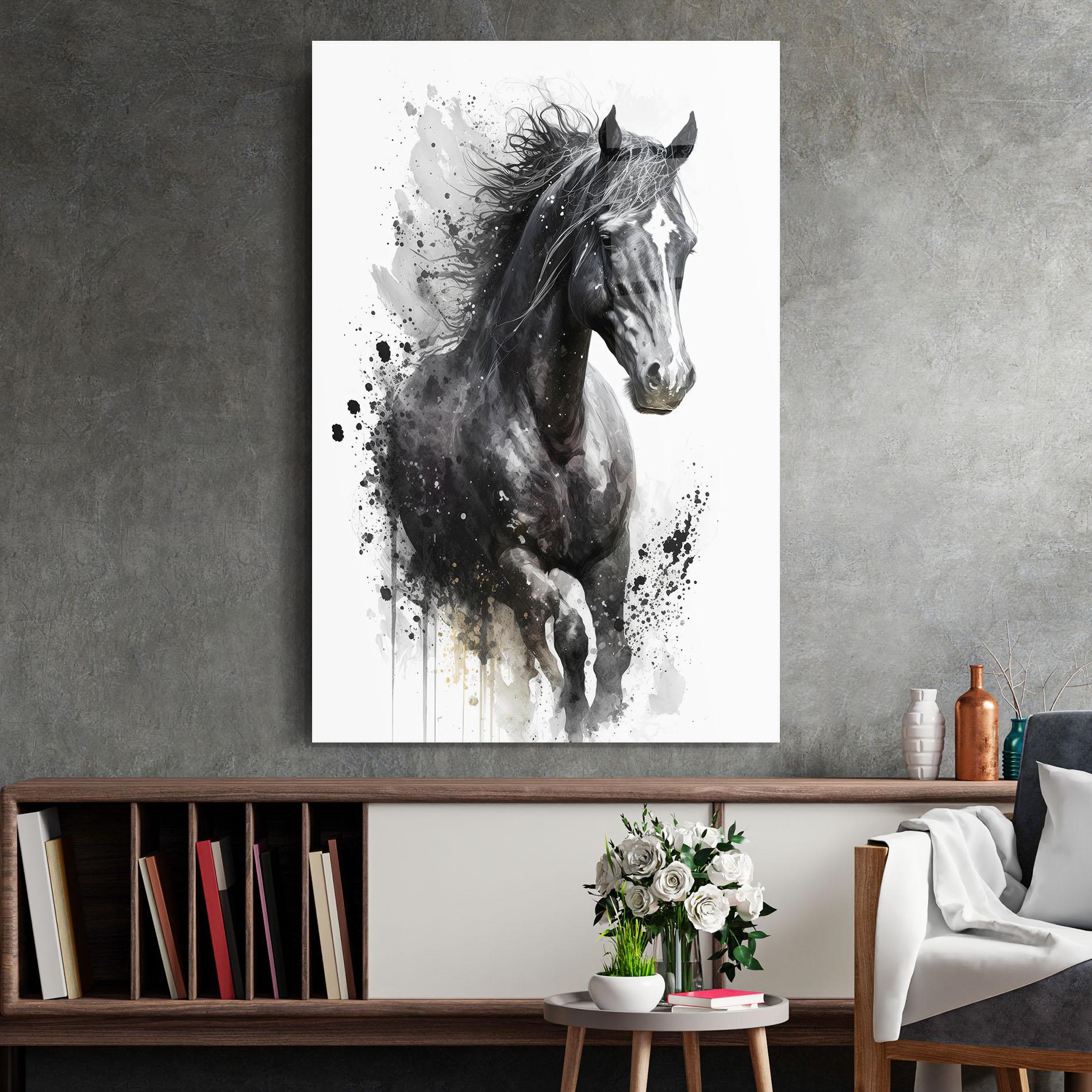 Üvegkép Black Horse mockup 2