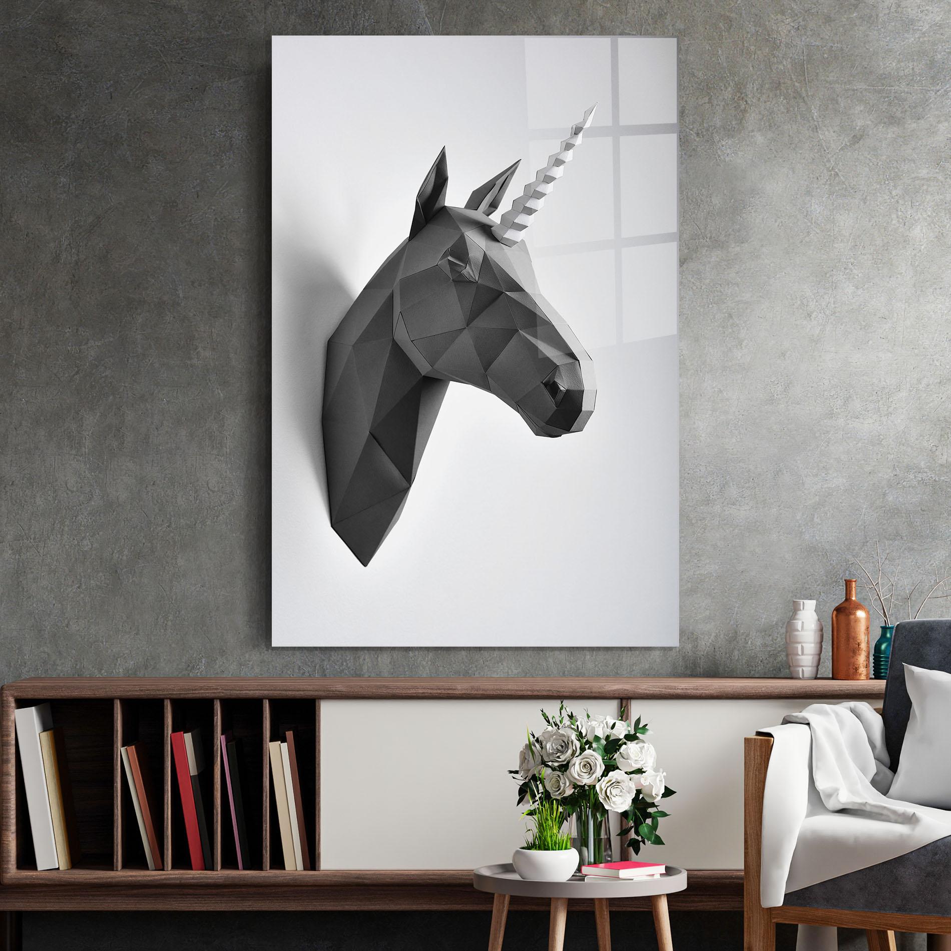 Üvegkép Geometrical Unicorn mockup 2