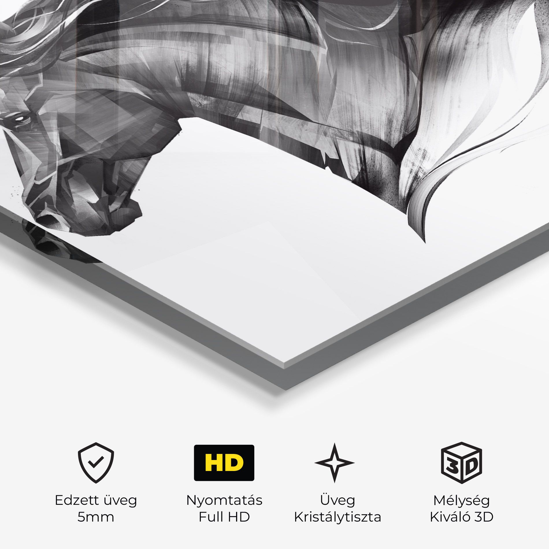 Black Portrait Horse mockup 3