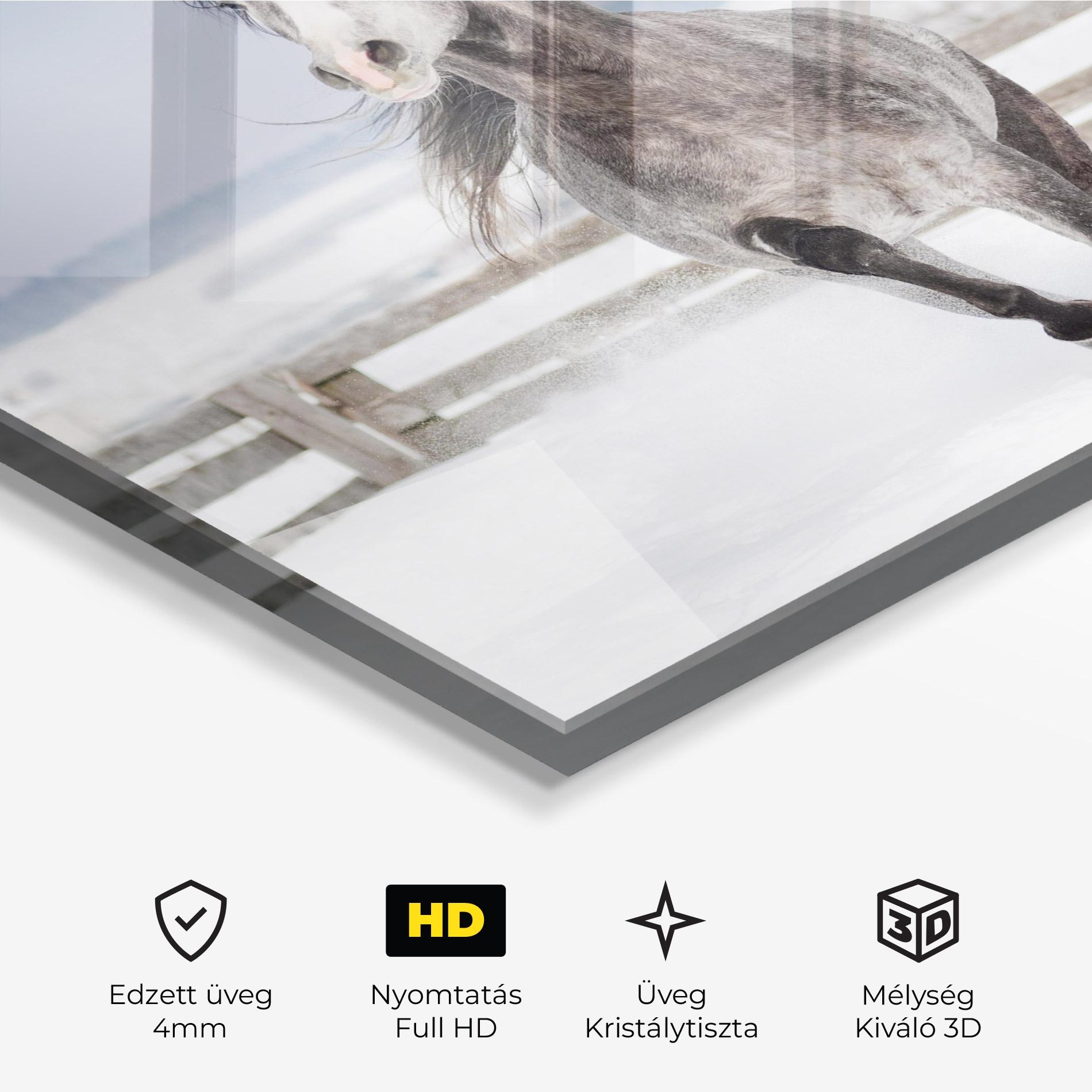 Üvegkép Horse Running Free mockup 3