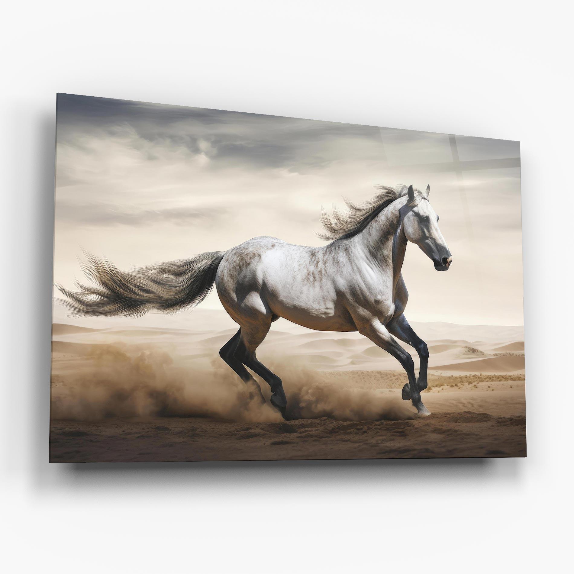 Üvegkép Desert Horse Galloping mockup 6