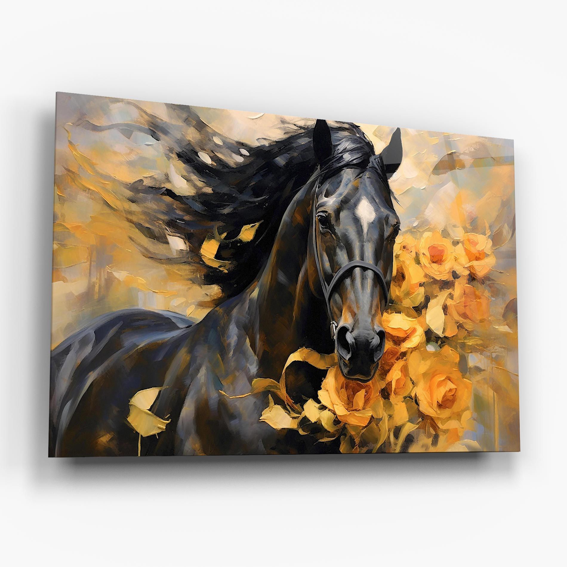 Yellow Roses Horse mockup 6