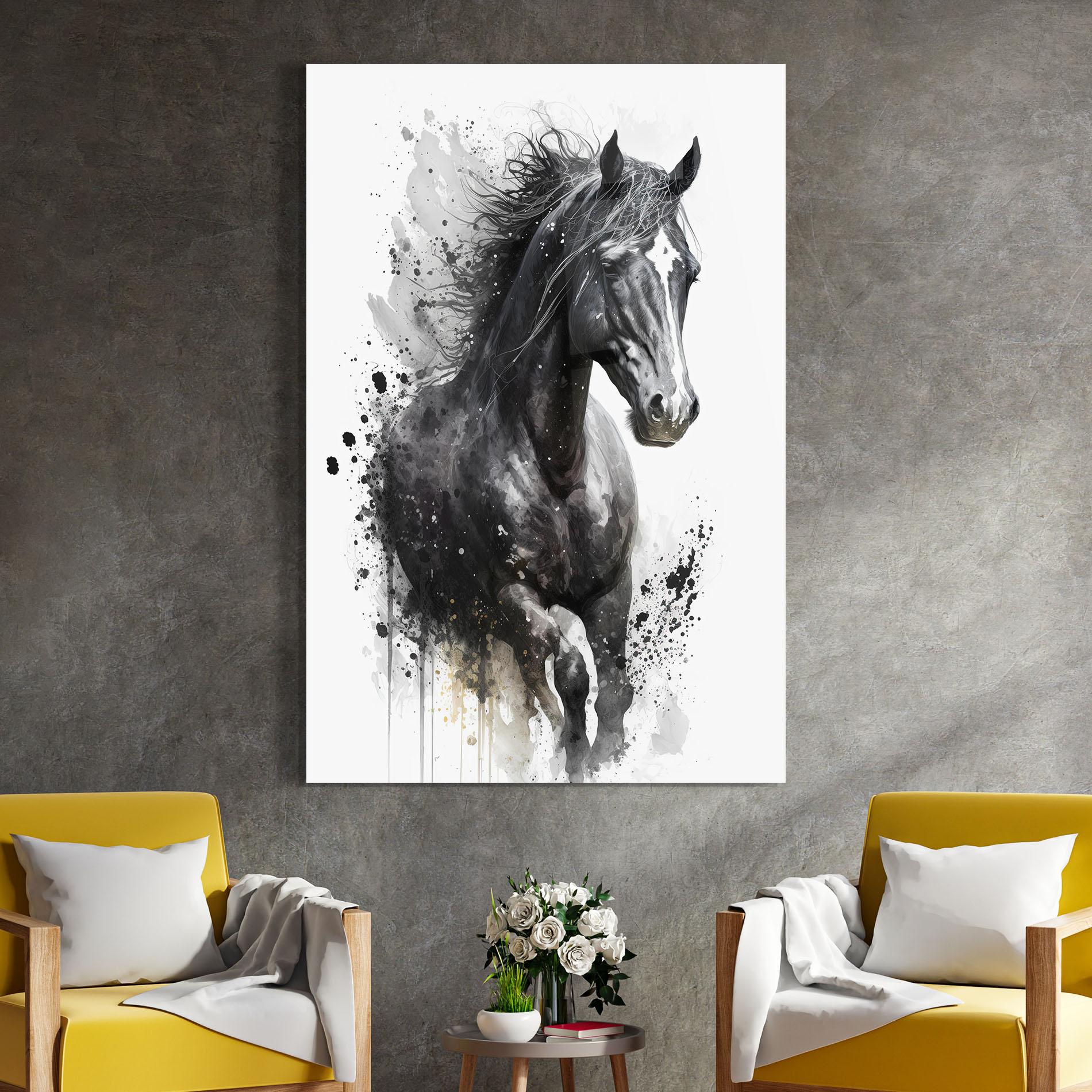 Üvegkép Black Horse mockup 4