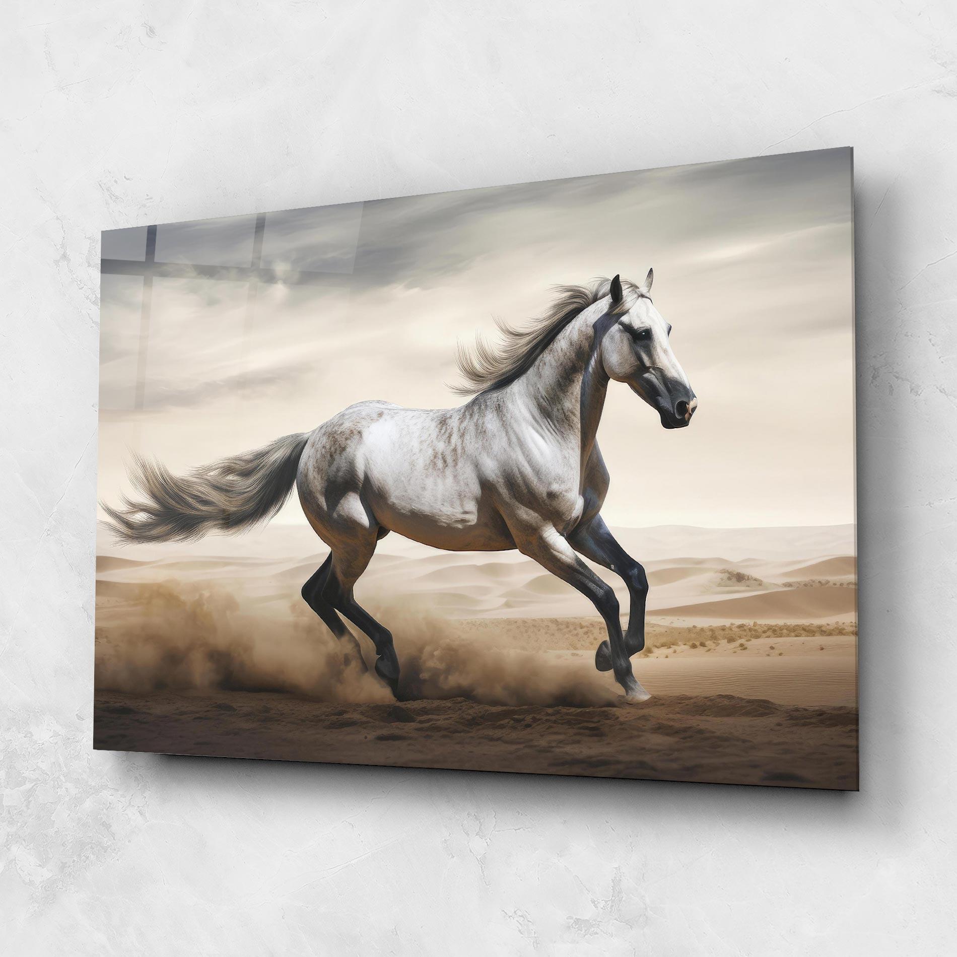 Üvegkép Desert Horse Galloping mockup 1