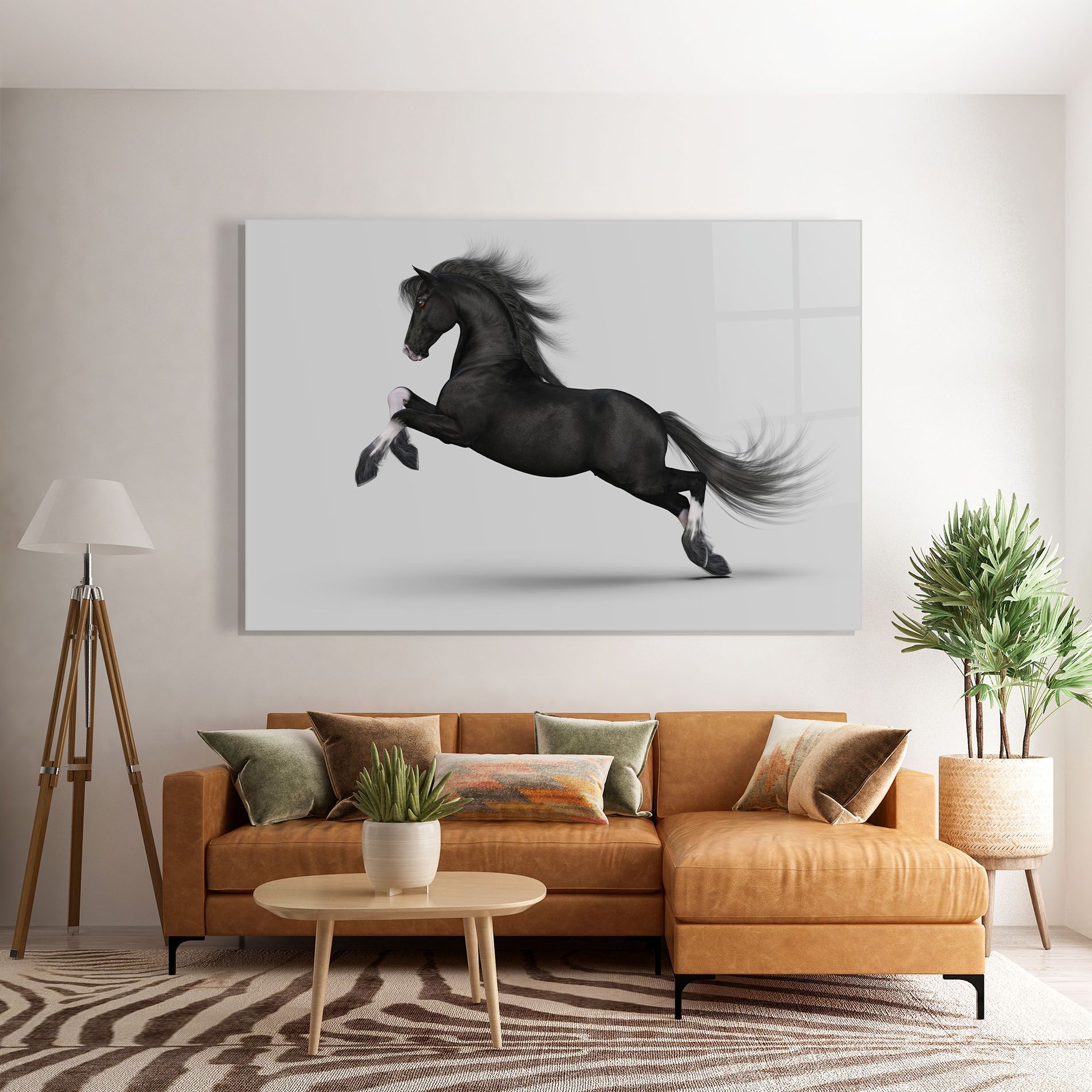 Black Horse Galloping mockup 7