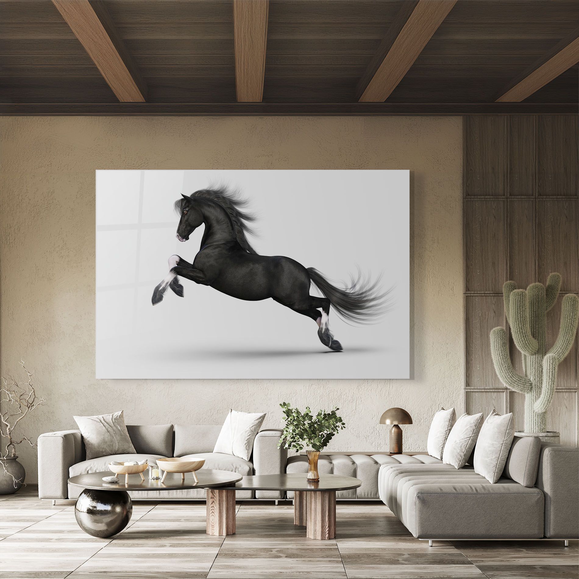 Black Horse Galloping mockup 8