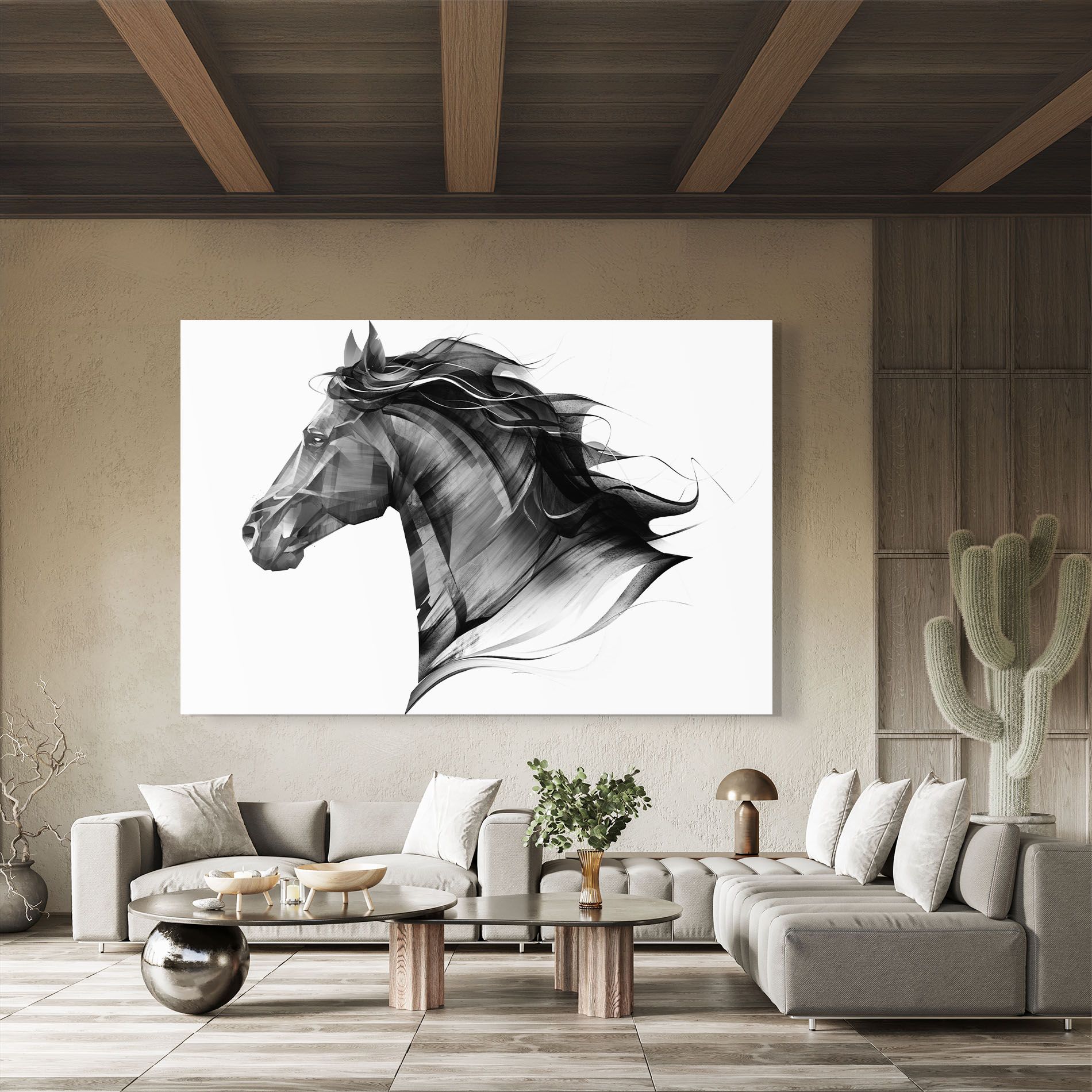 Black Portrait Horse mockup 8