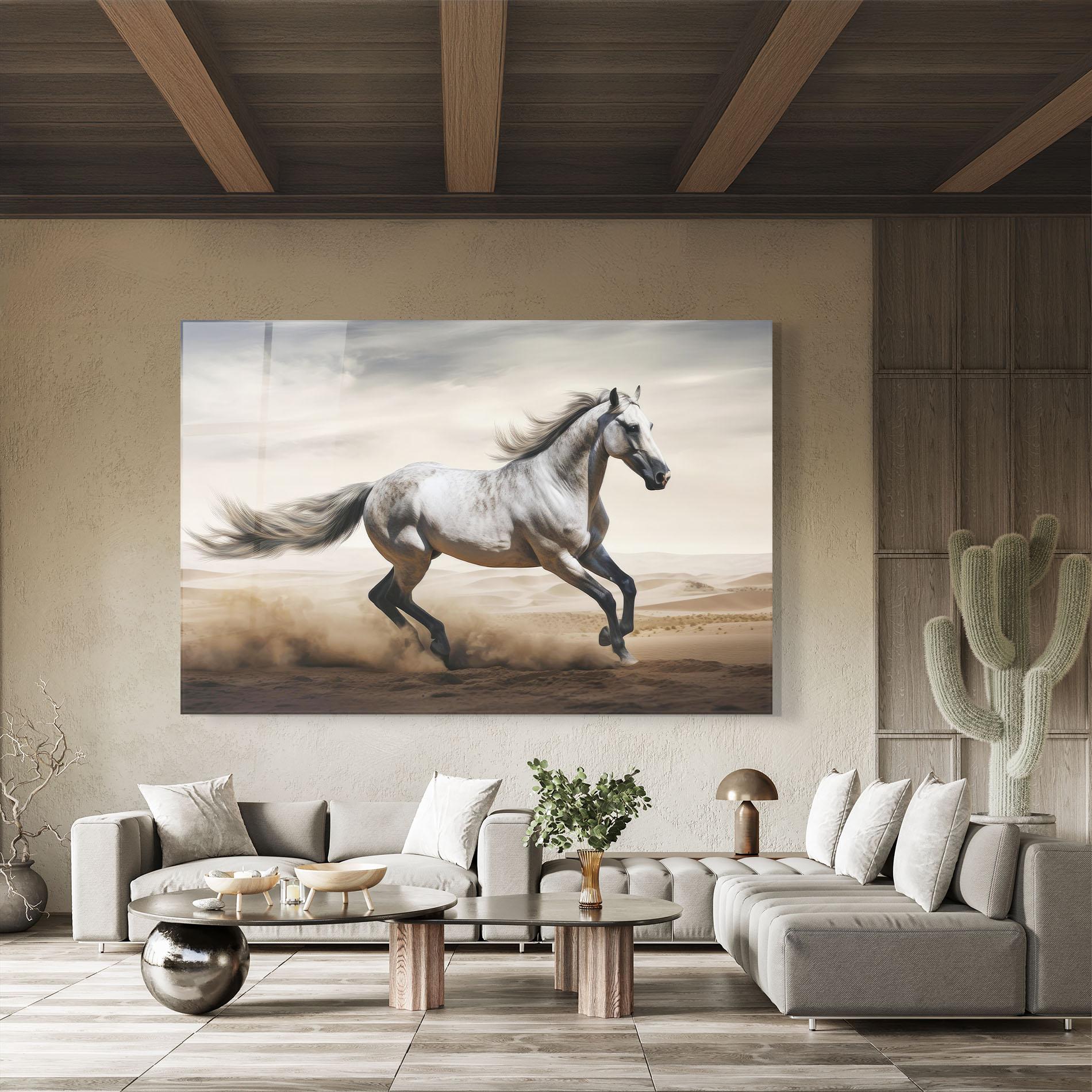 Üvegkép Desert Horse Galloping mockup 8