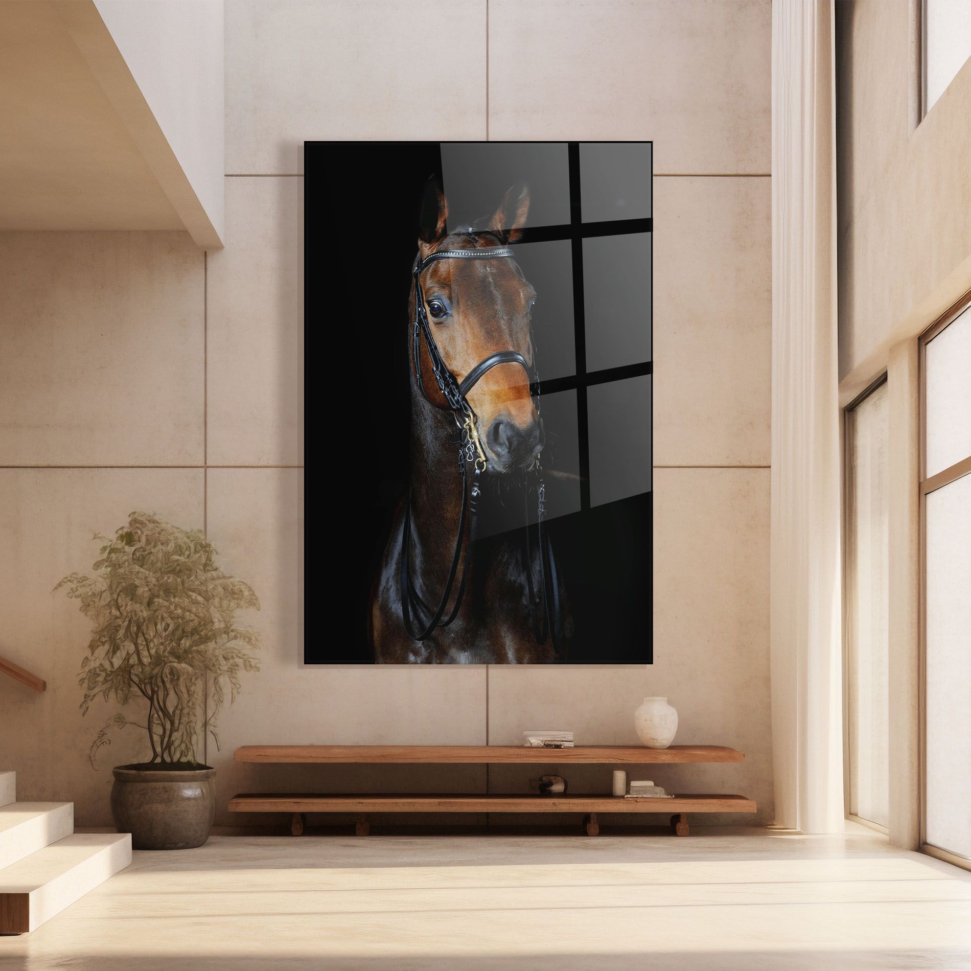 Brown Horse On Black mockup 8