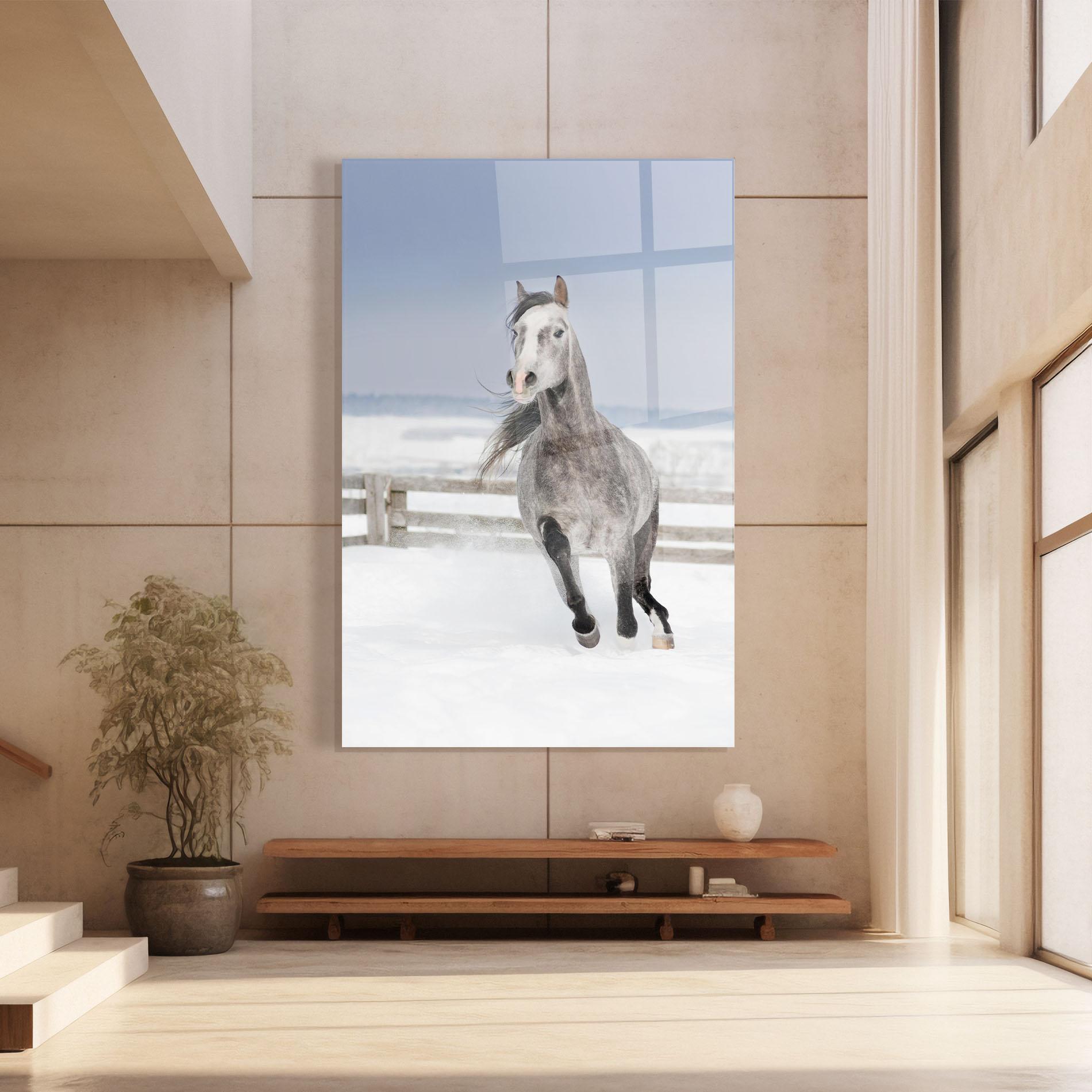Üvegkép Horse Running Free mockup 8