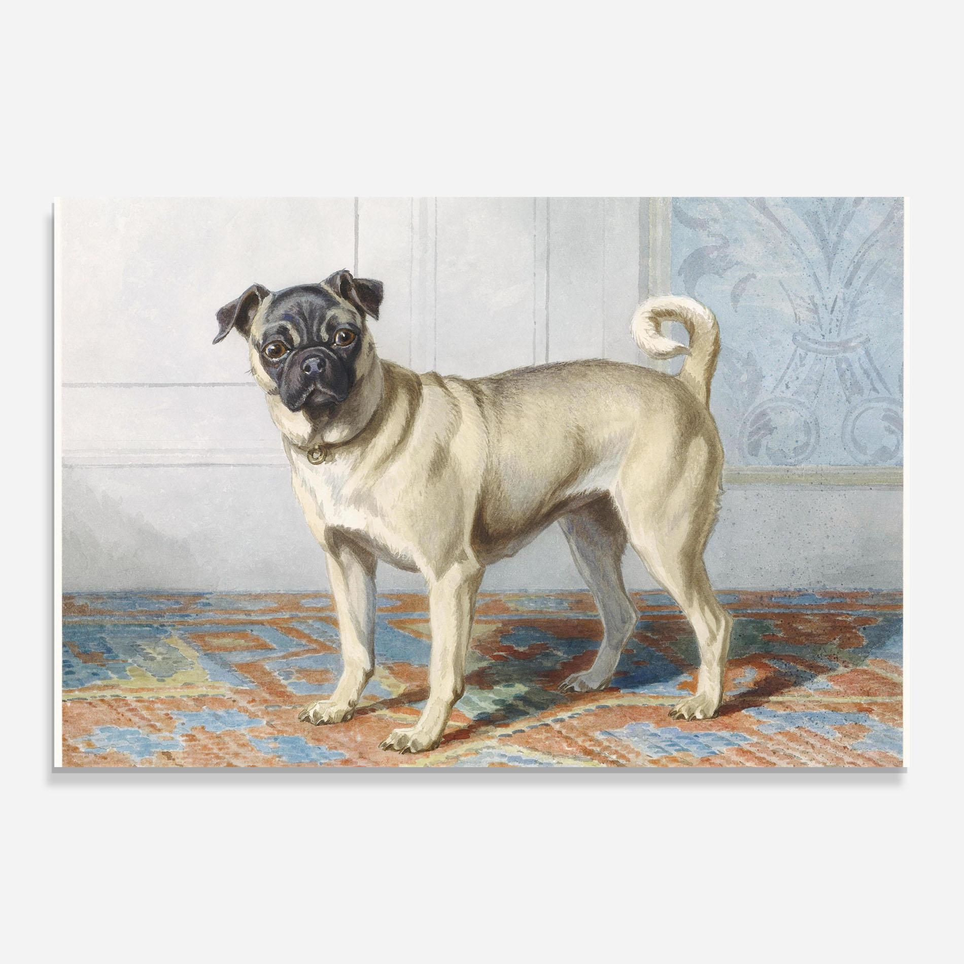 Üvegkép Cute Cream Dog mockup 0