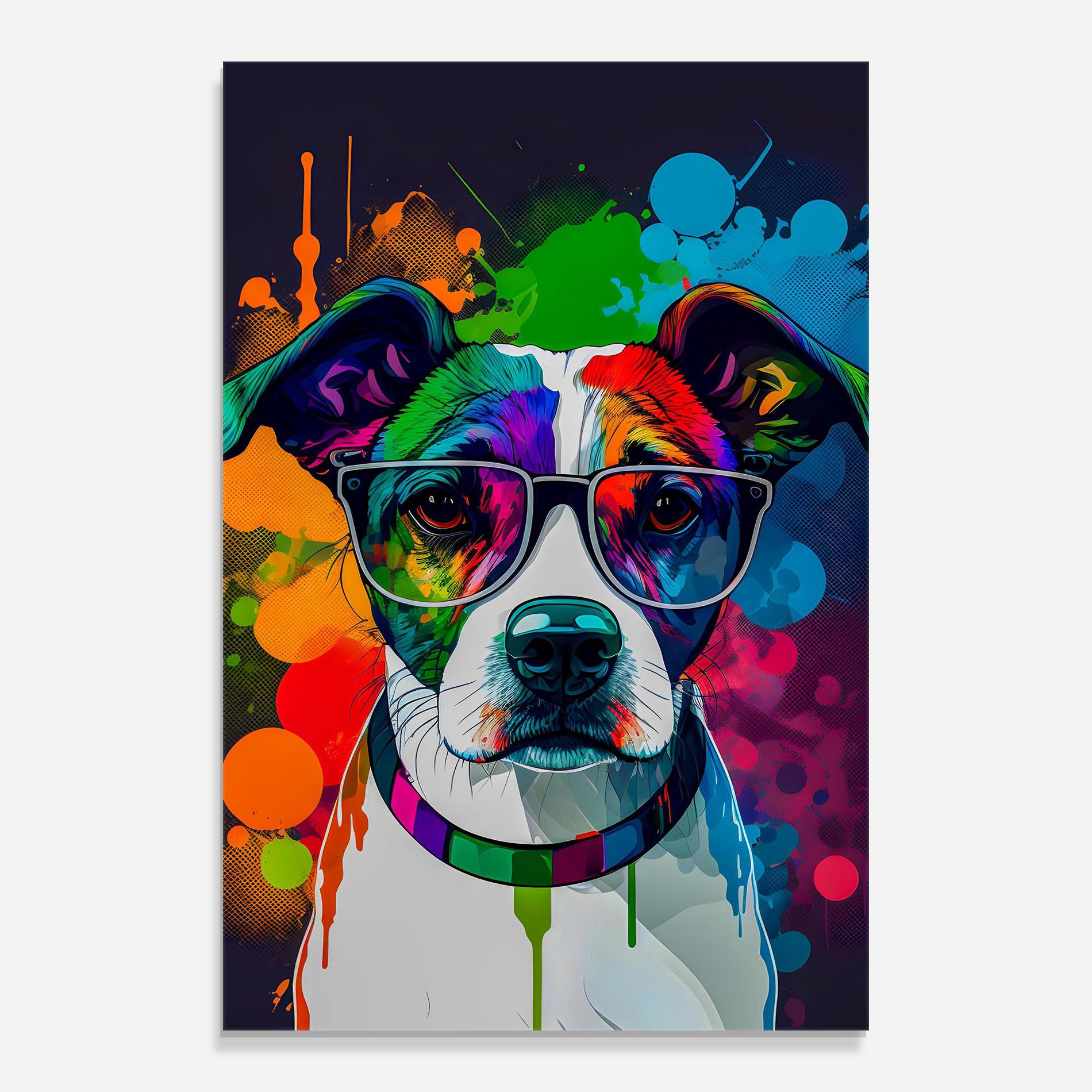 Üvegkép Colorful Dog mockup 0