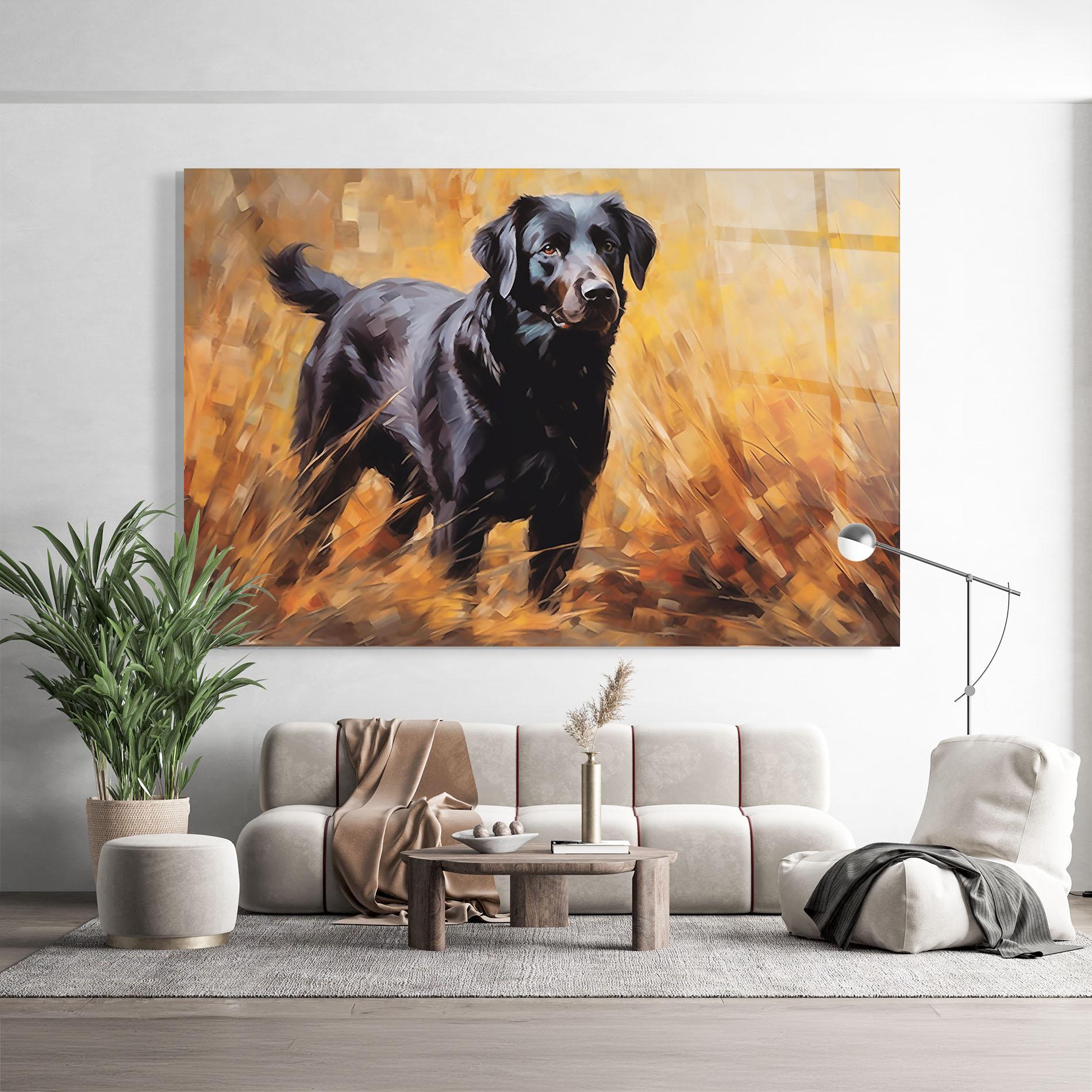 Üvegkép Black Pretty Dog mockup 9