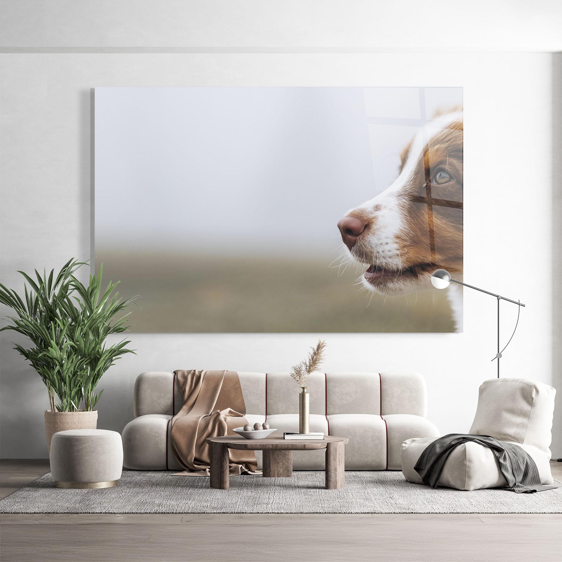 Üvegkép Brown White Dog mockup 9