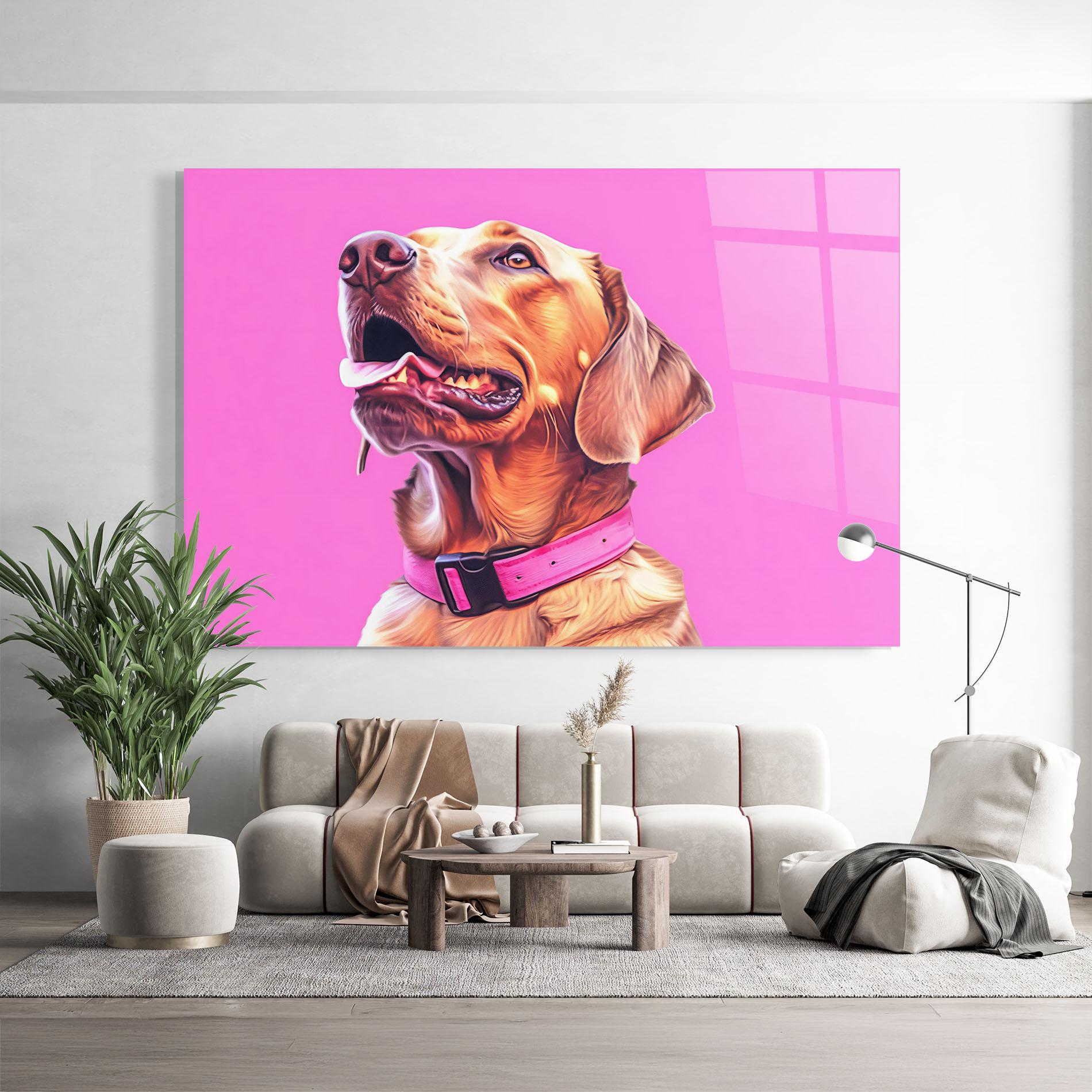 Üvegkép Cute Retriever Dog mockup 9