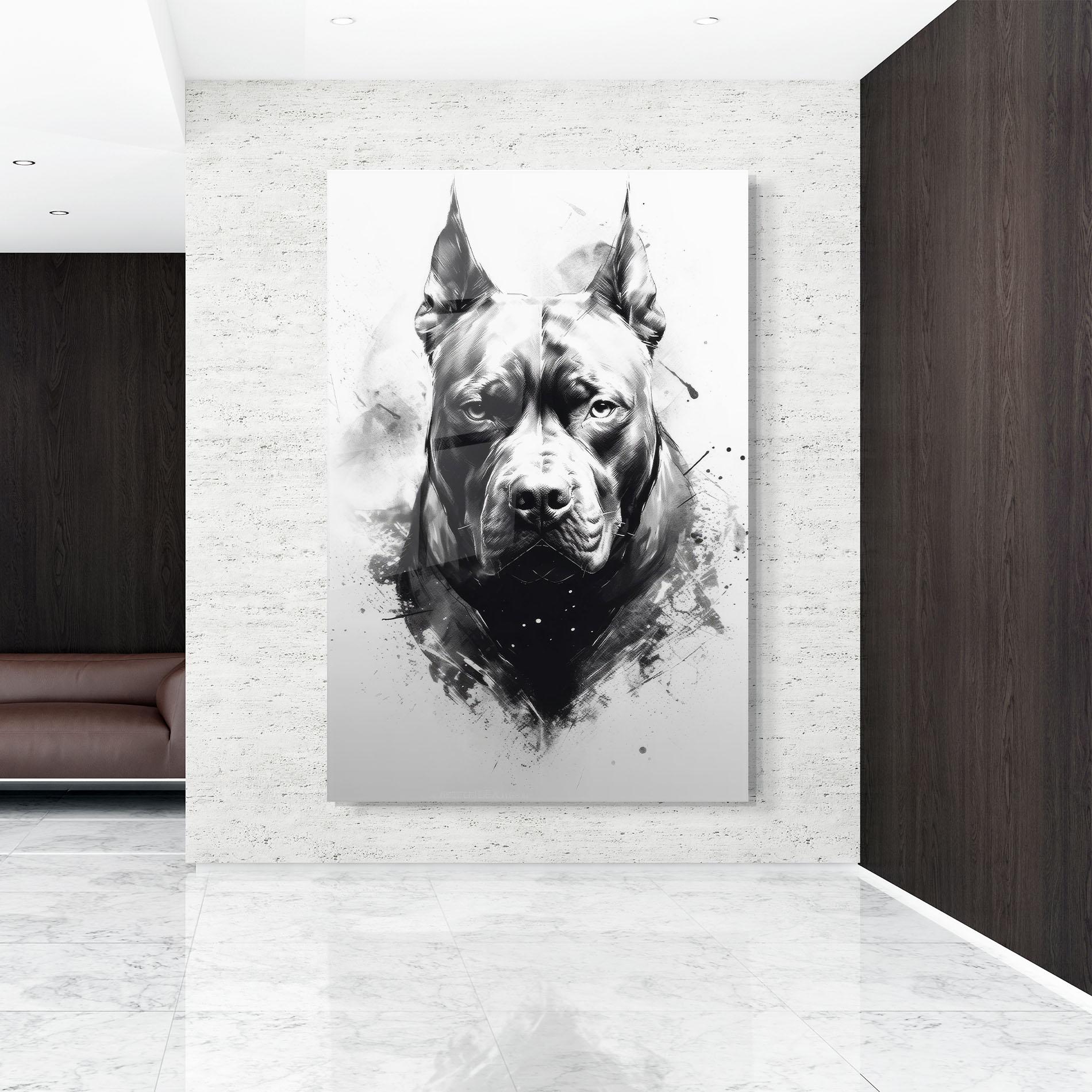 Üvegkép Angry Dog Face mockup 9