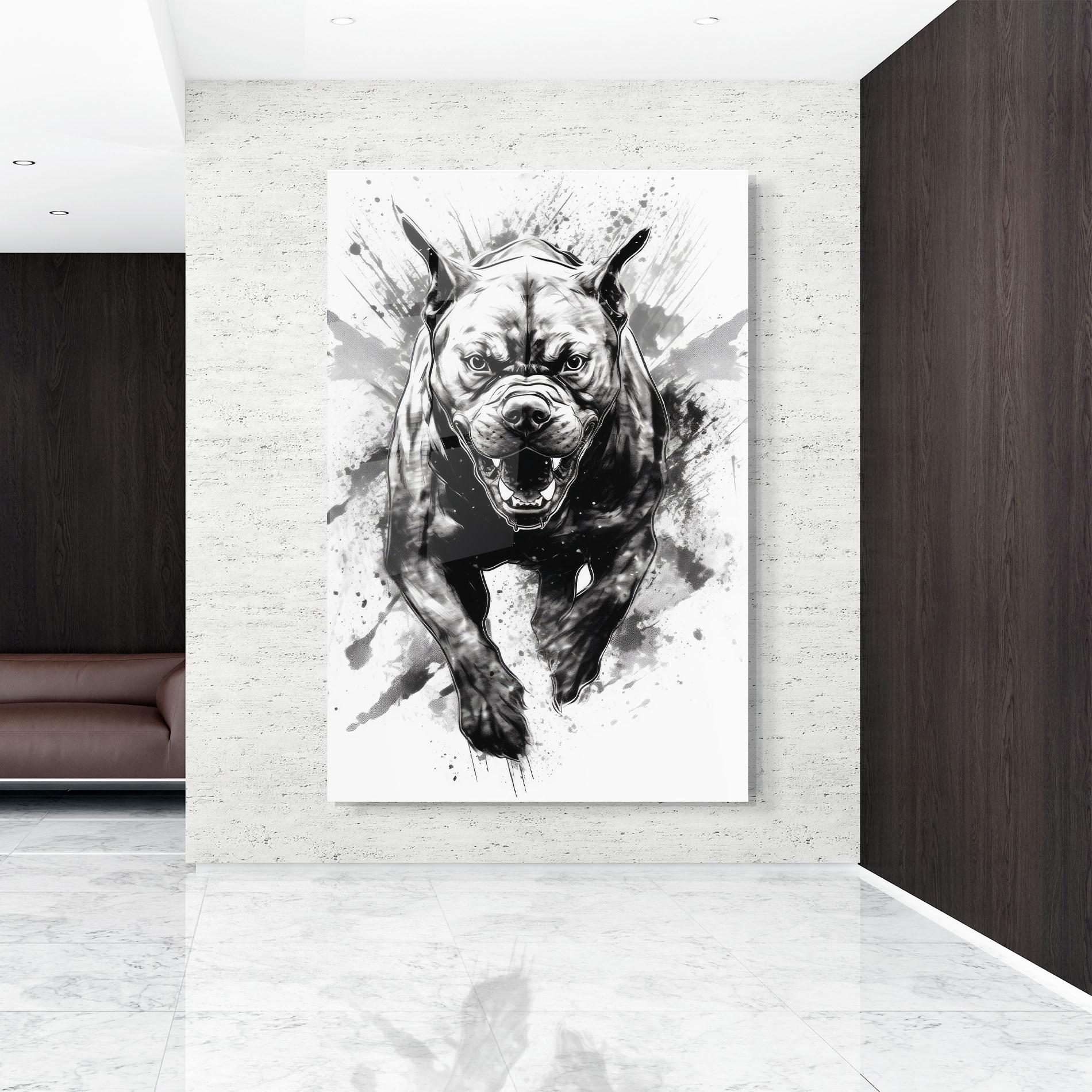 Üvegkép Angry Dog Jump mockup 9