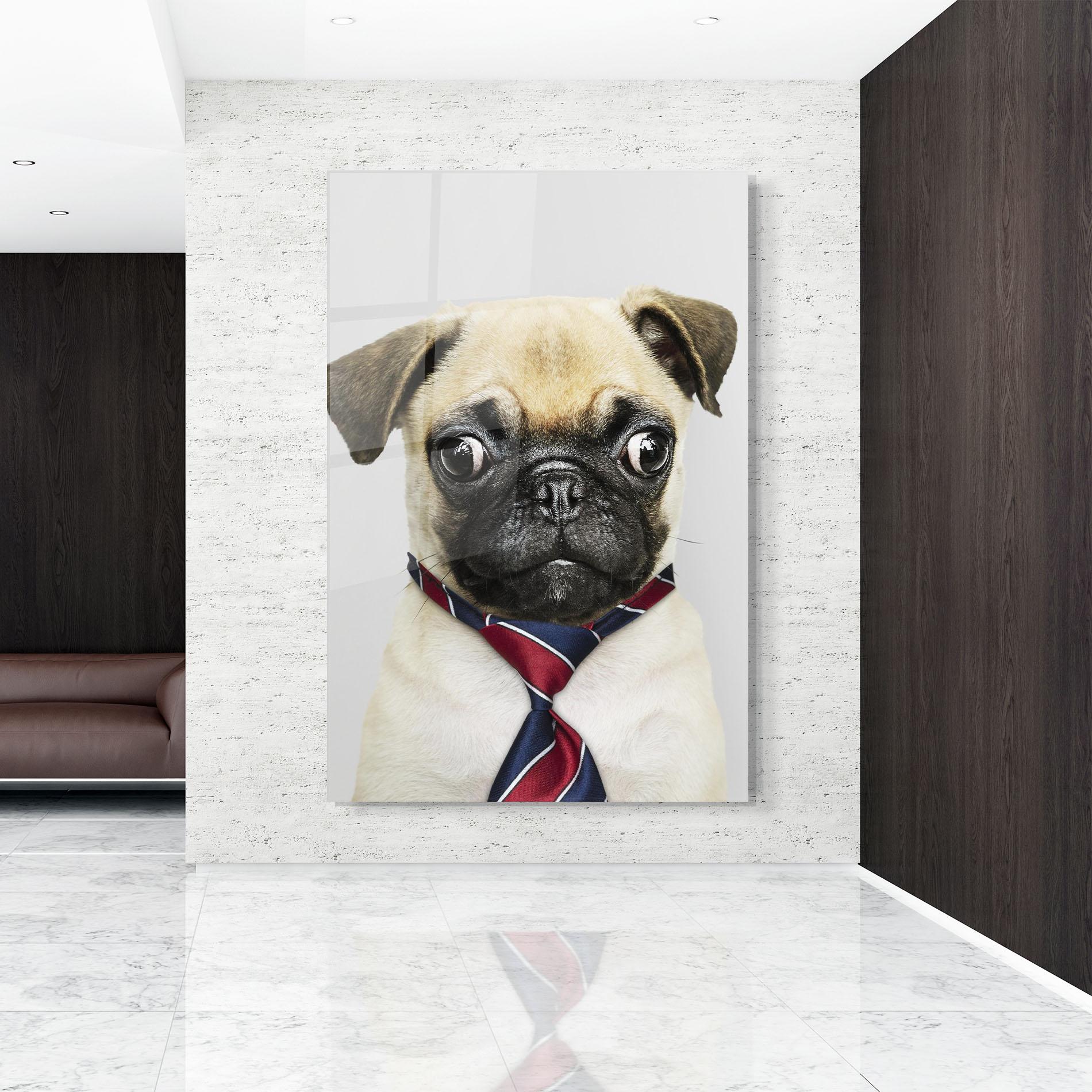 Üvegkép Business Pug mockup 9