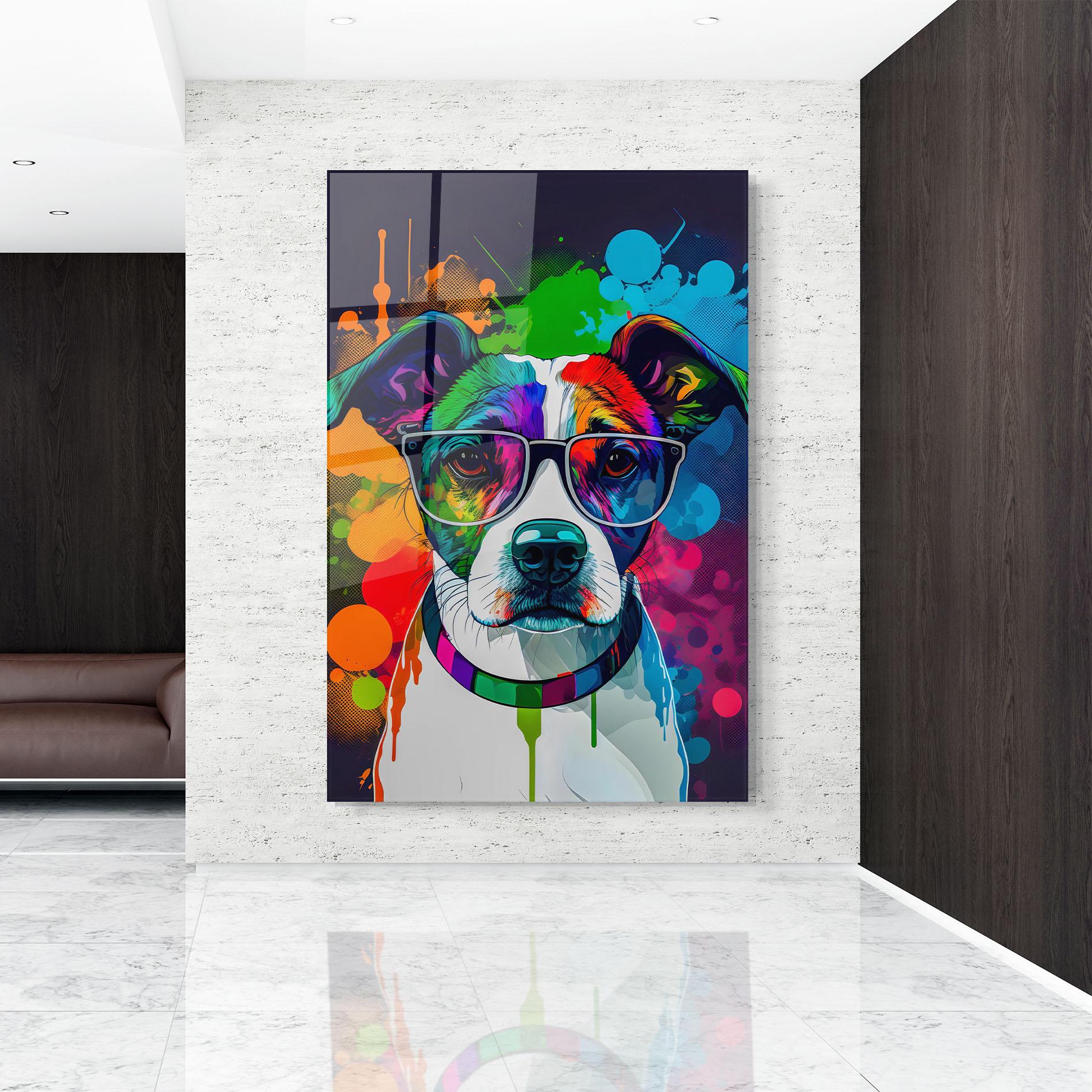 Üvegkép Colorful Dog mockup 9