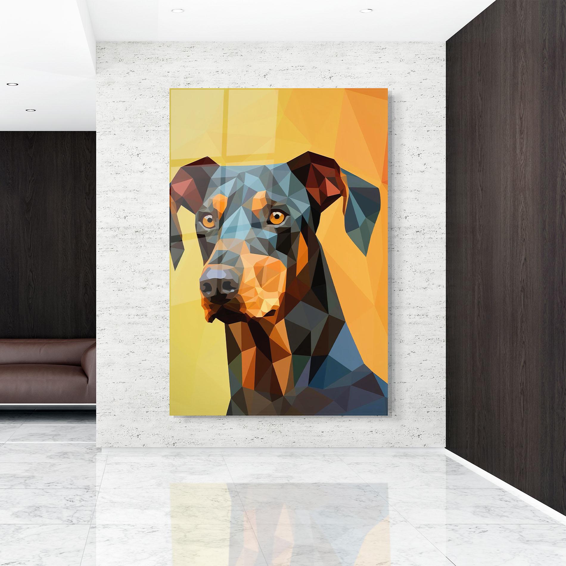 Üvegkép Digital Art Dog mockup 9