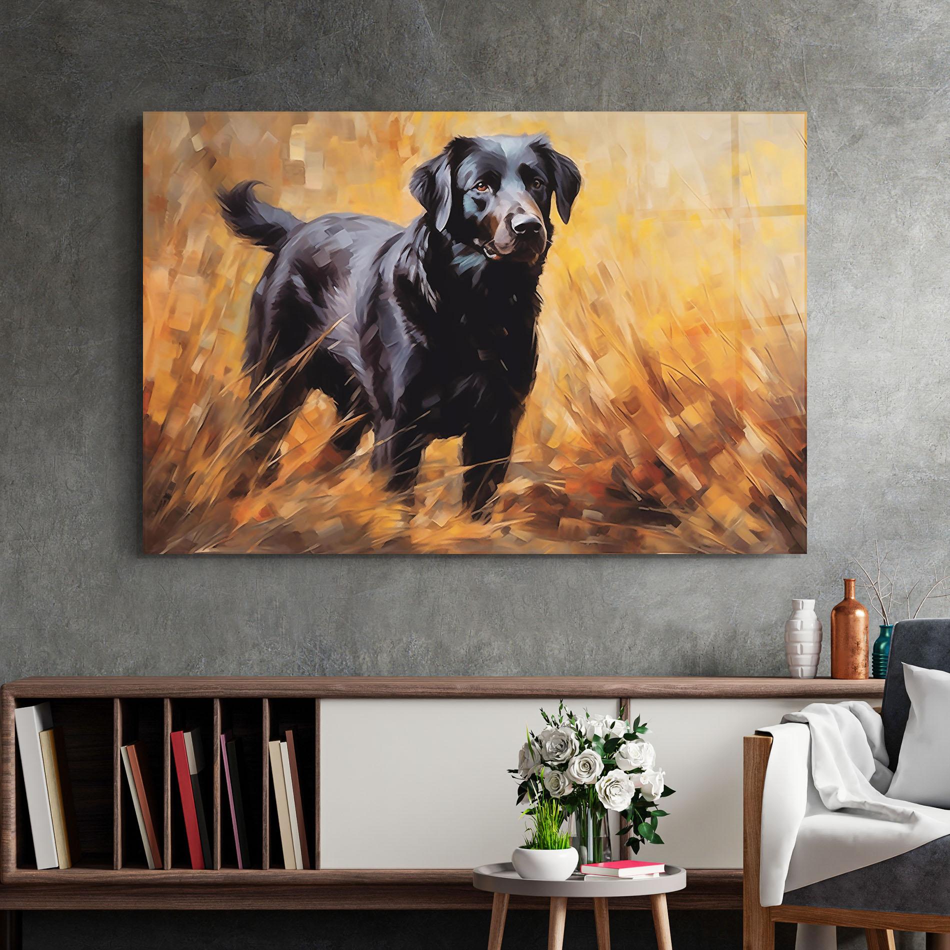 Üvegkép Black Pretty Dog mockup 2