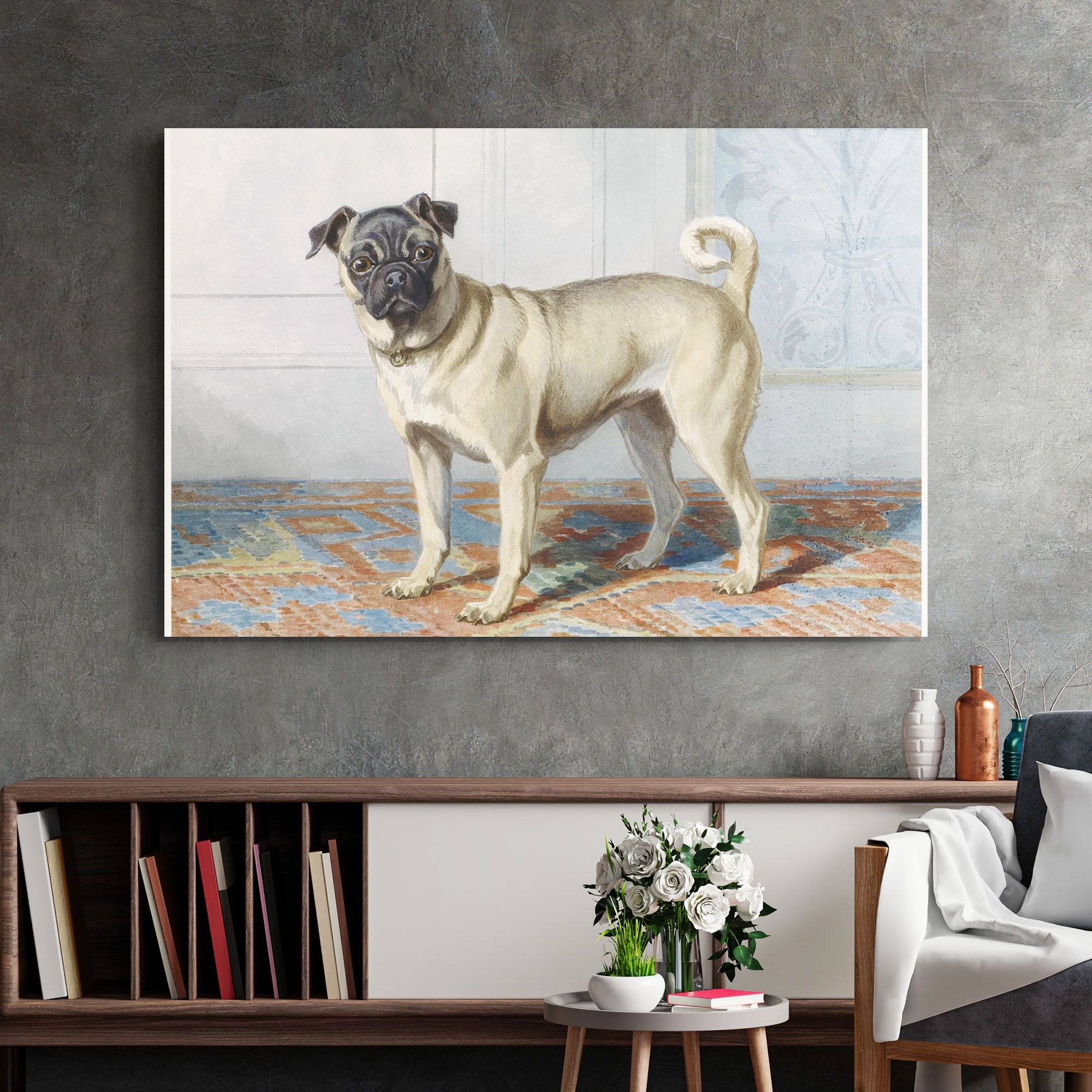 Cute Cream Dog mockup 2