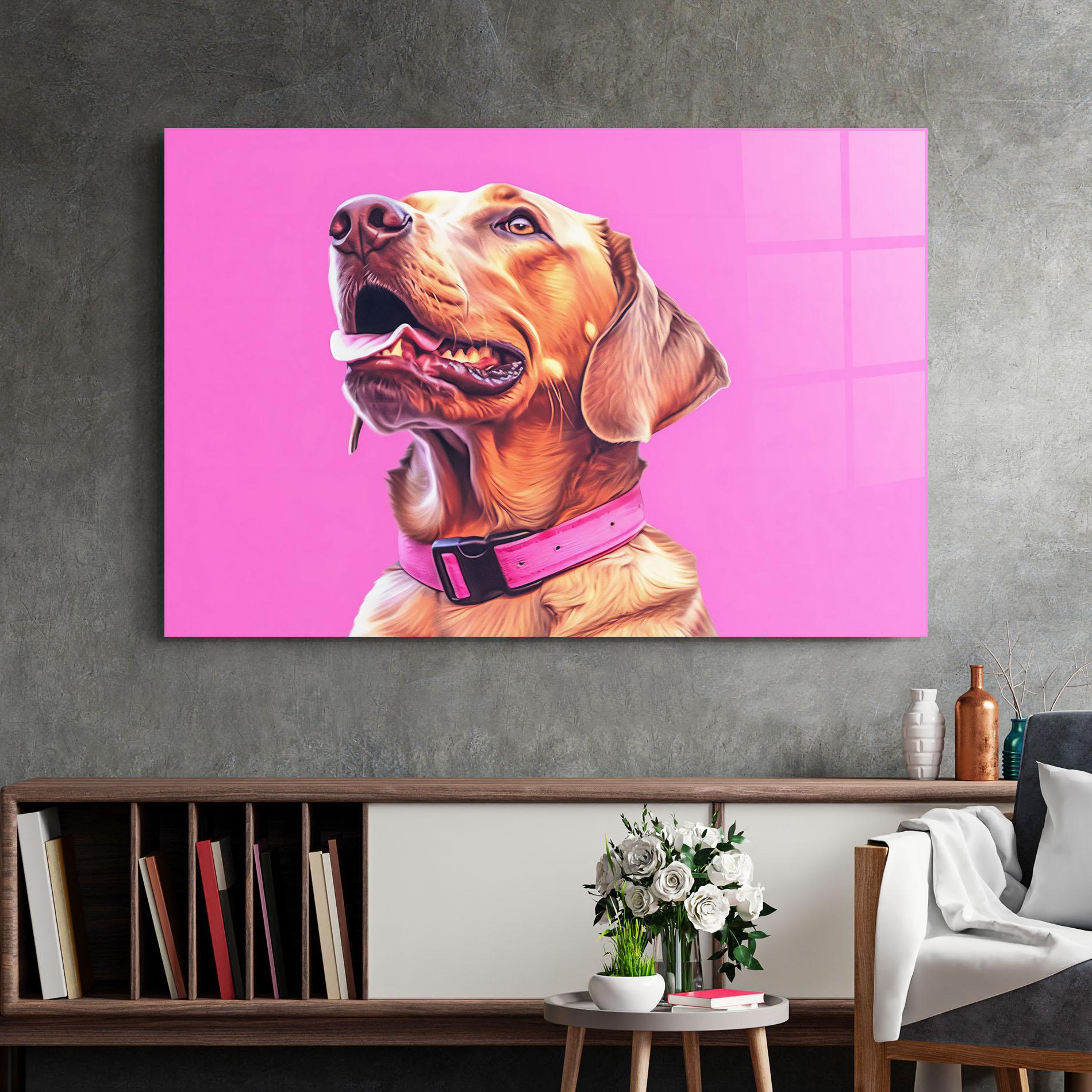 Üvegkép Cute Retriever Dog mockup 2
