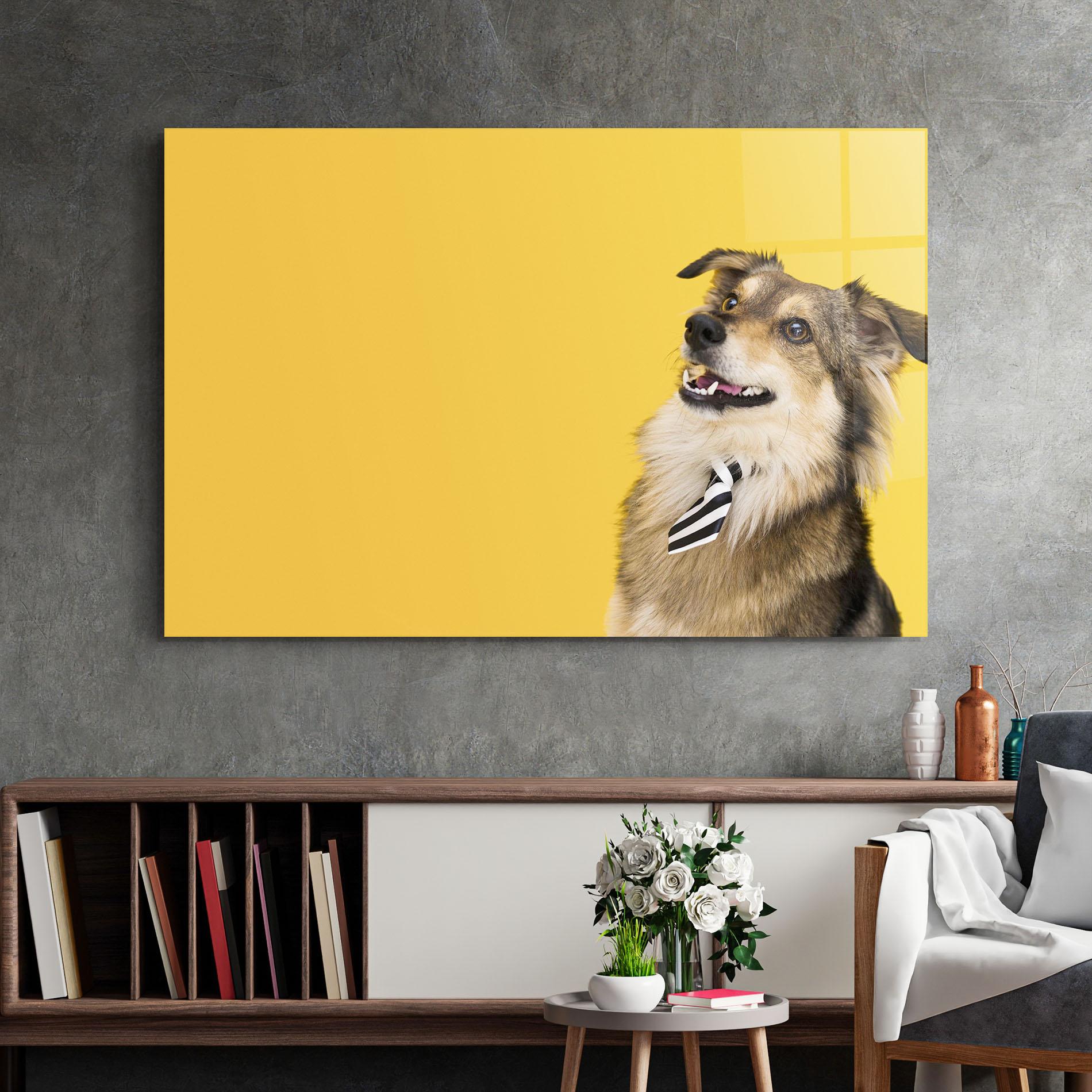 Üvegkép Cute Smiling Dog mockup 2