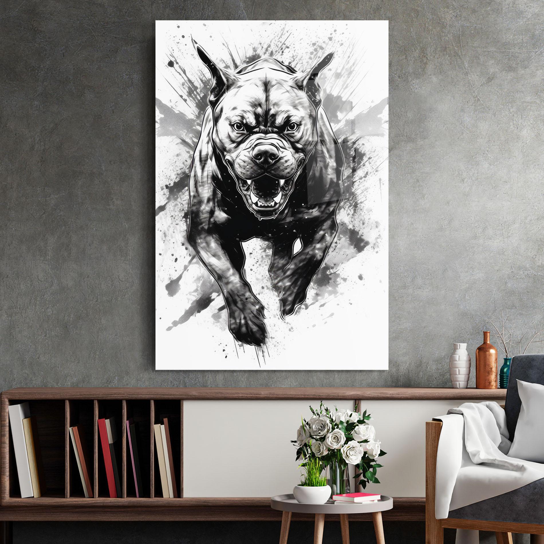 Üvegkép Angry Dog Jump mockup 2