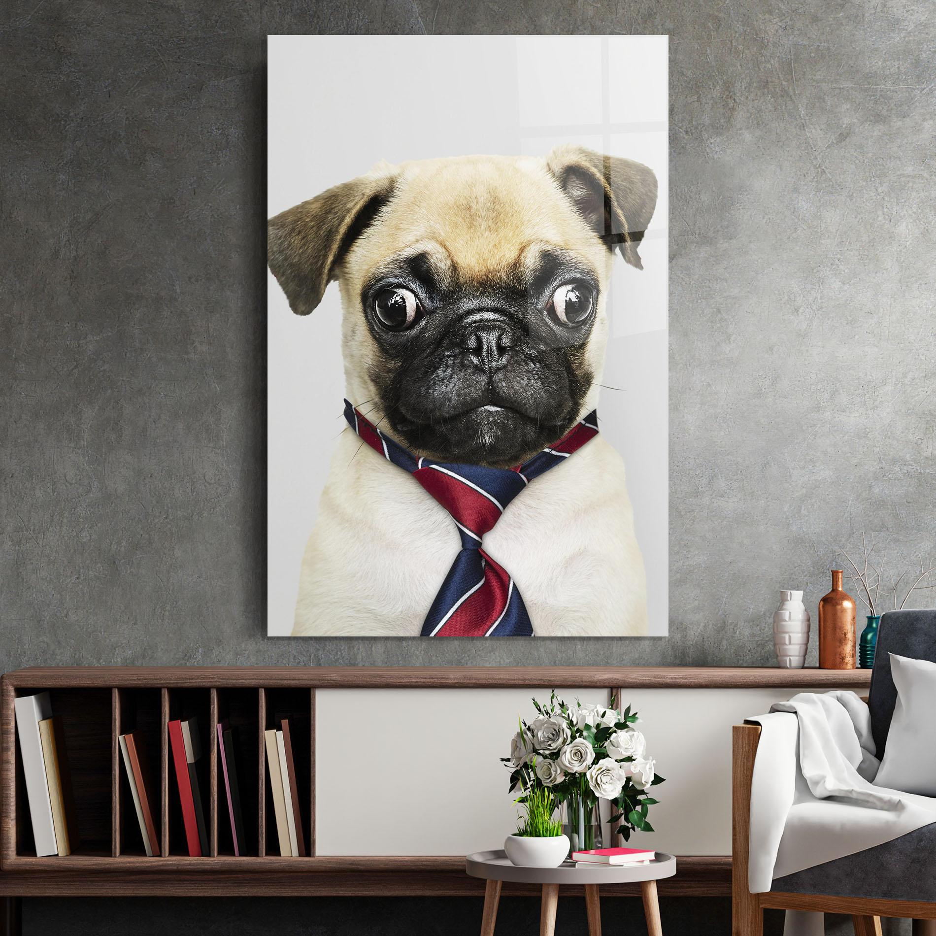 Üvegkép Business Pug mockup 2
