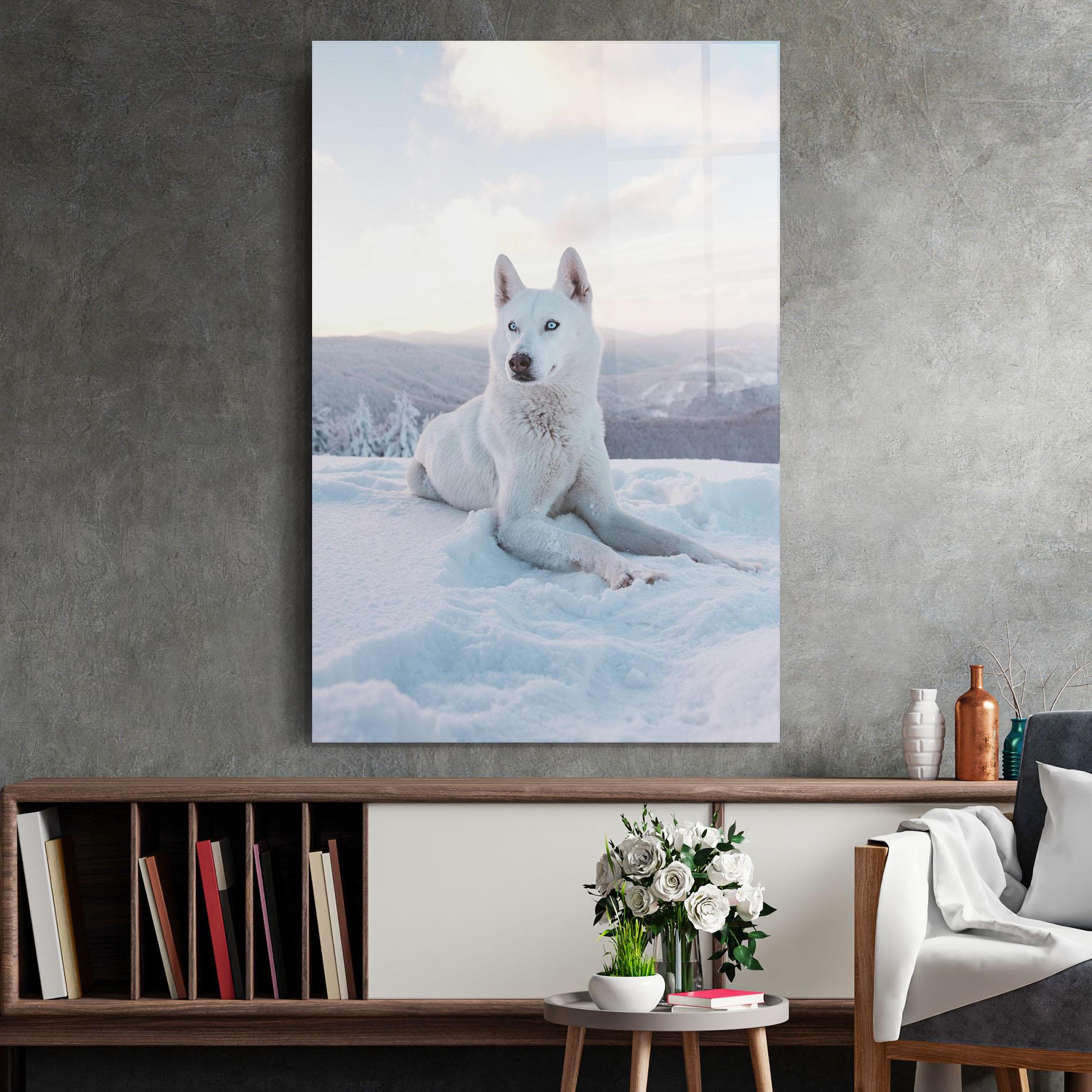 Üvegkép White Husky mockup 2