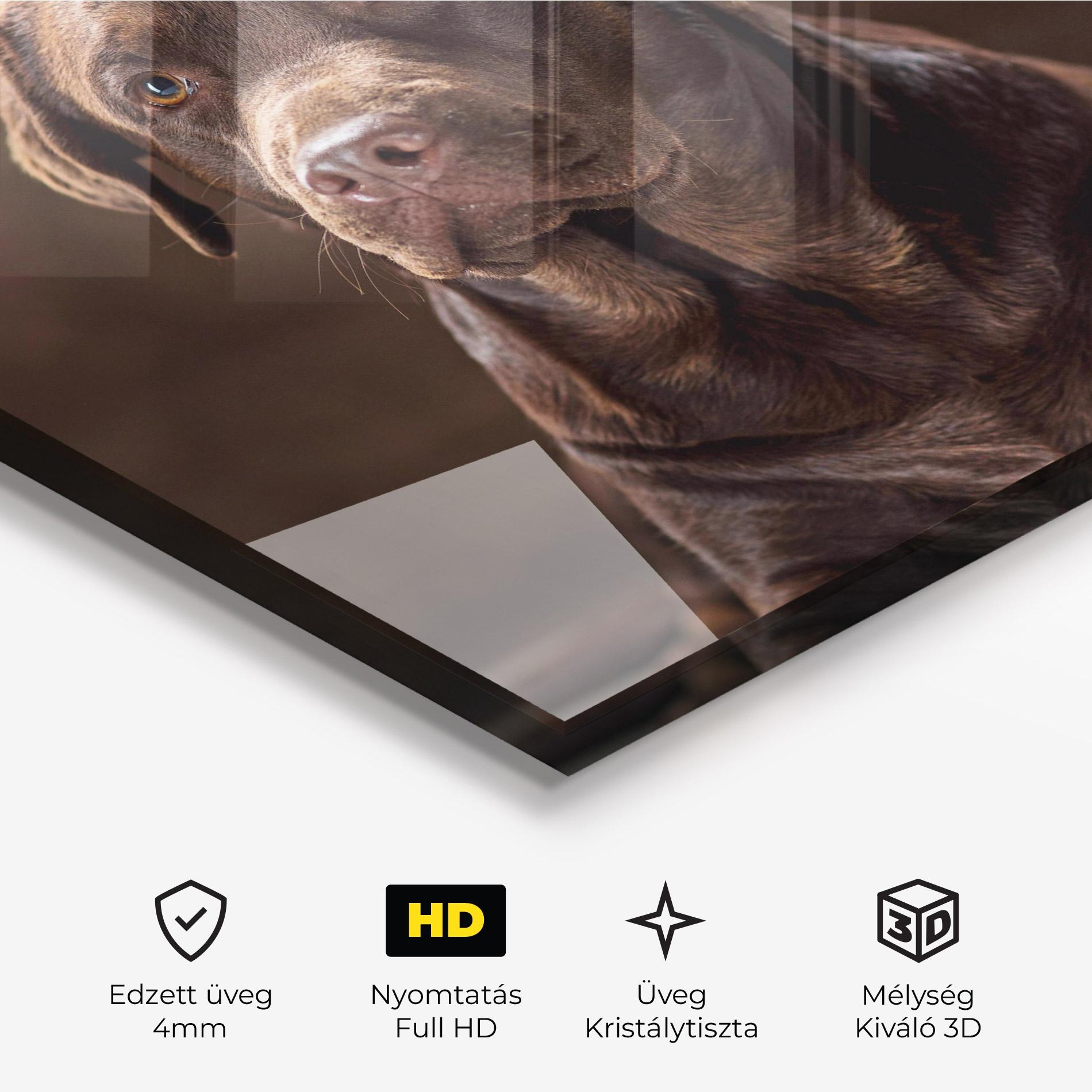 Üvegkép Brown Labrador Dog mockup 3