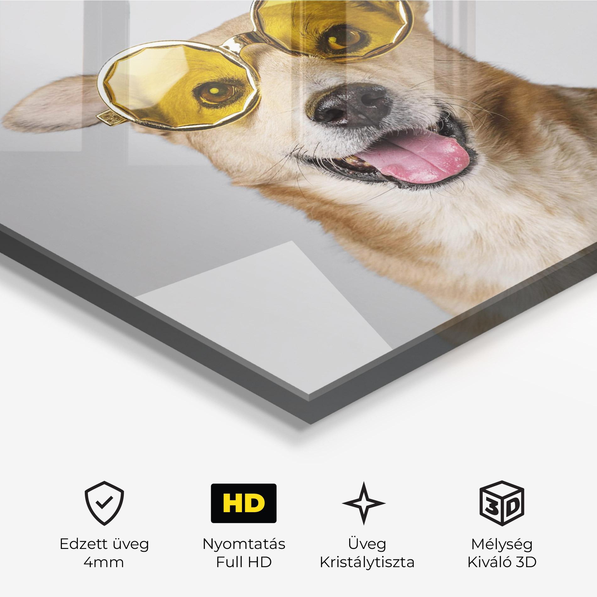 Üvegkép Cute Smiley Dog mockup 3